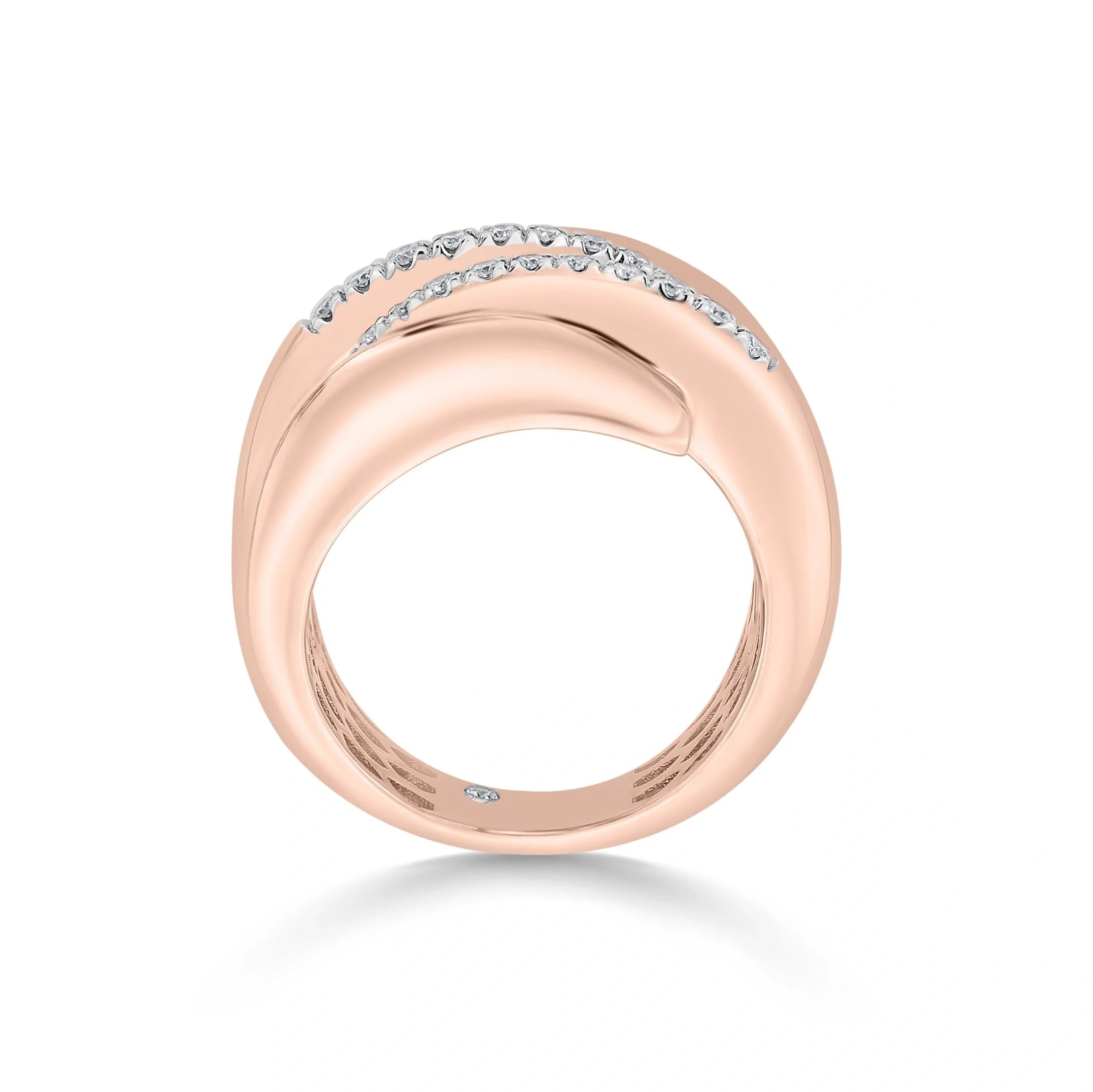 Soirée Vortex Gleam Cuff Ring - Zen Diamond India