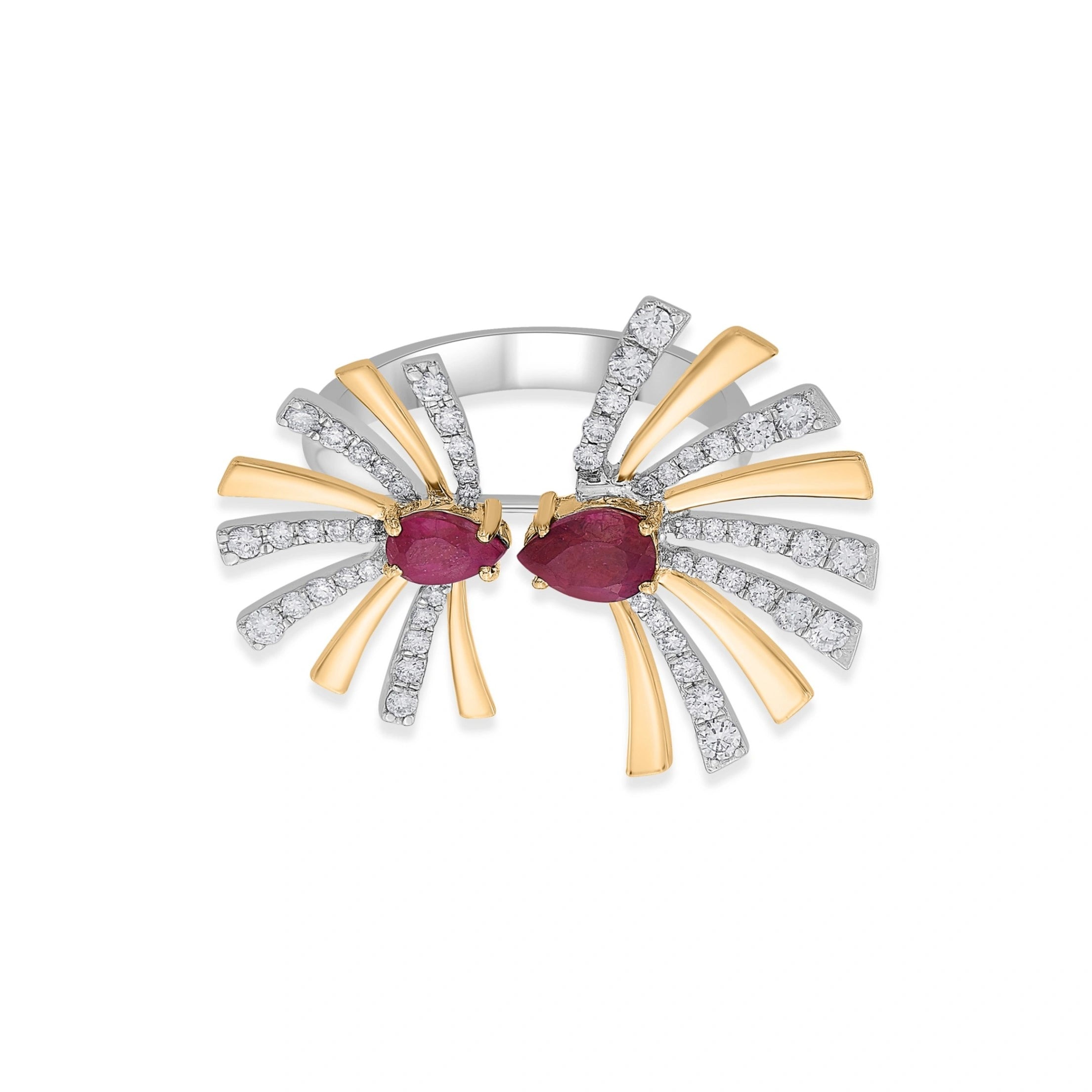 Toren Starburst Gem Split Ring - Zen Diamond India