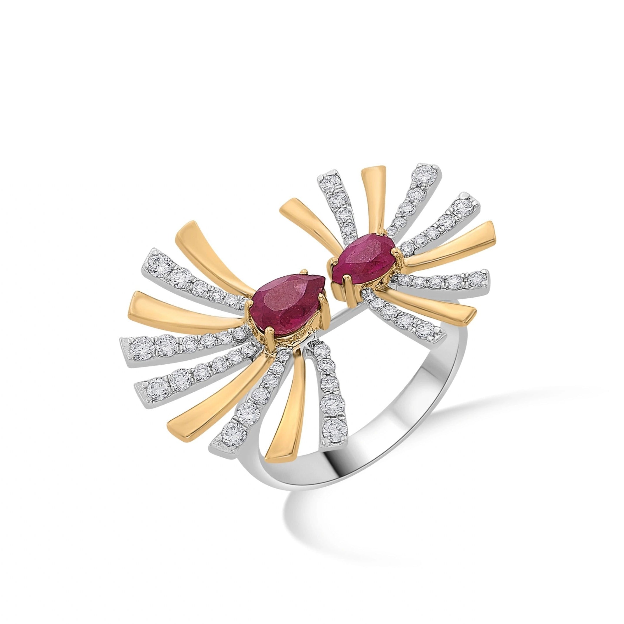 Toren Starburst Gem Split Ring