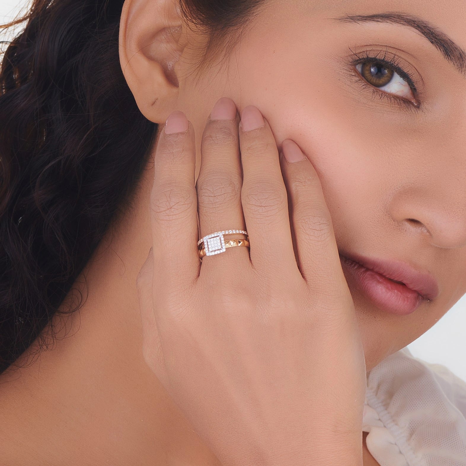 Soiree Glam Grid Icon Ring - Zen Diamond India