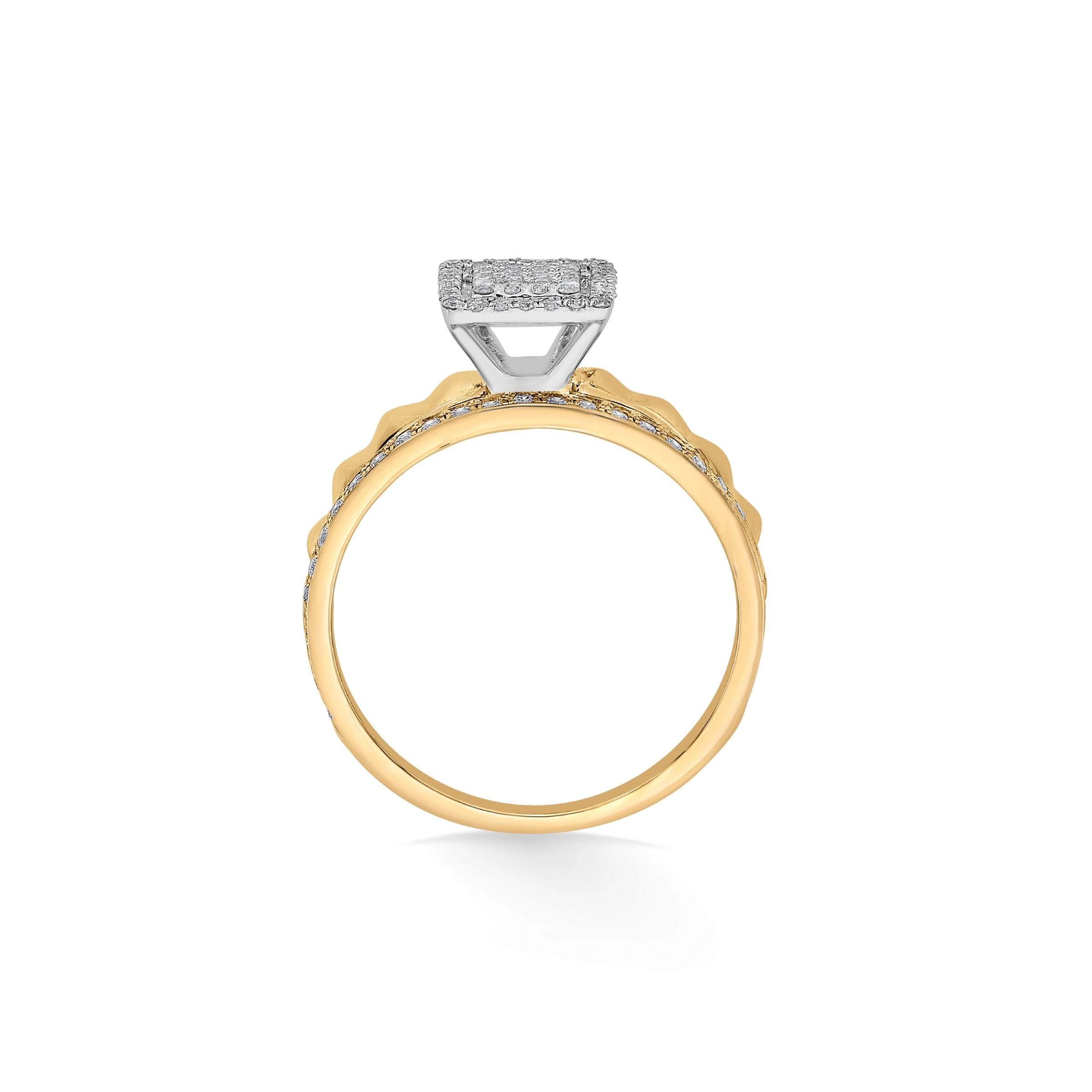 Soiree Glam Grid Icon Ring - Zen Diamond India