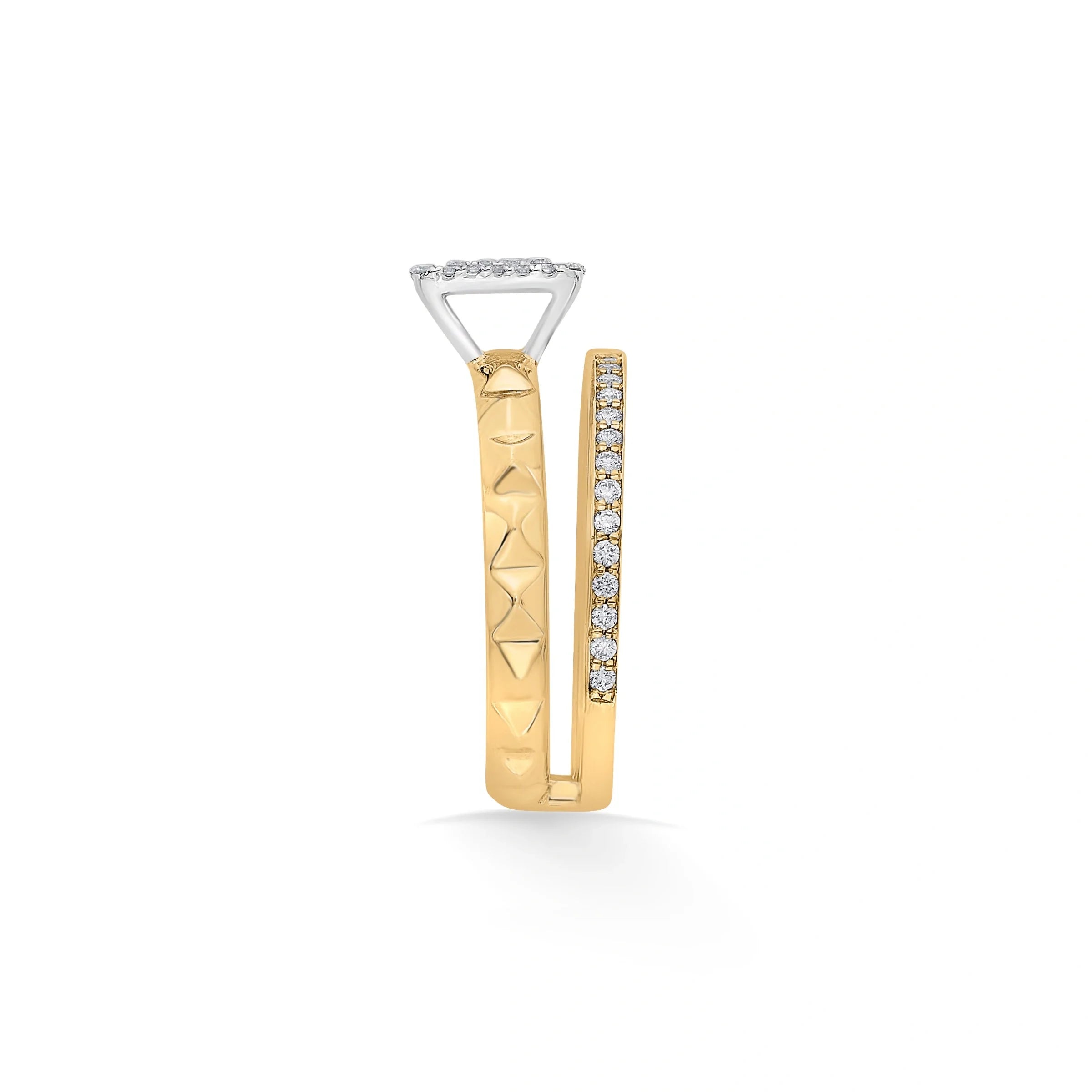Soiree Glam Grid Icon Ring - Zen Diamond India