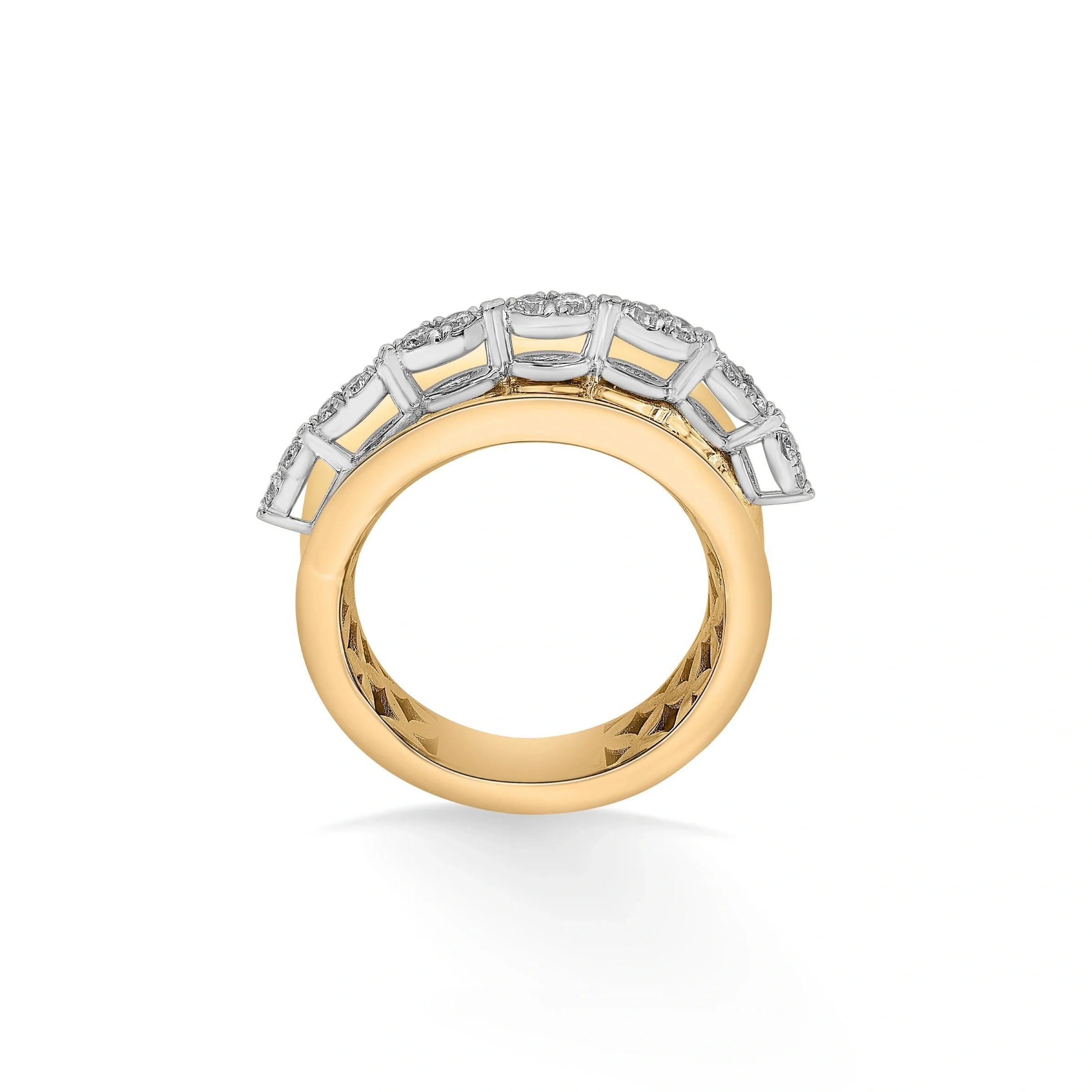 Soirée Rosé Swagger Curve Ring - Zen Diamond India