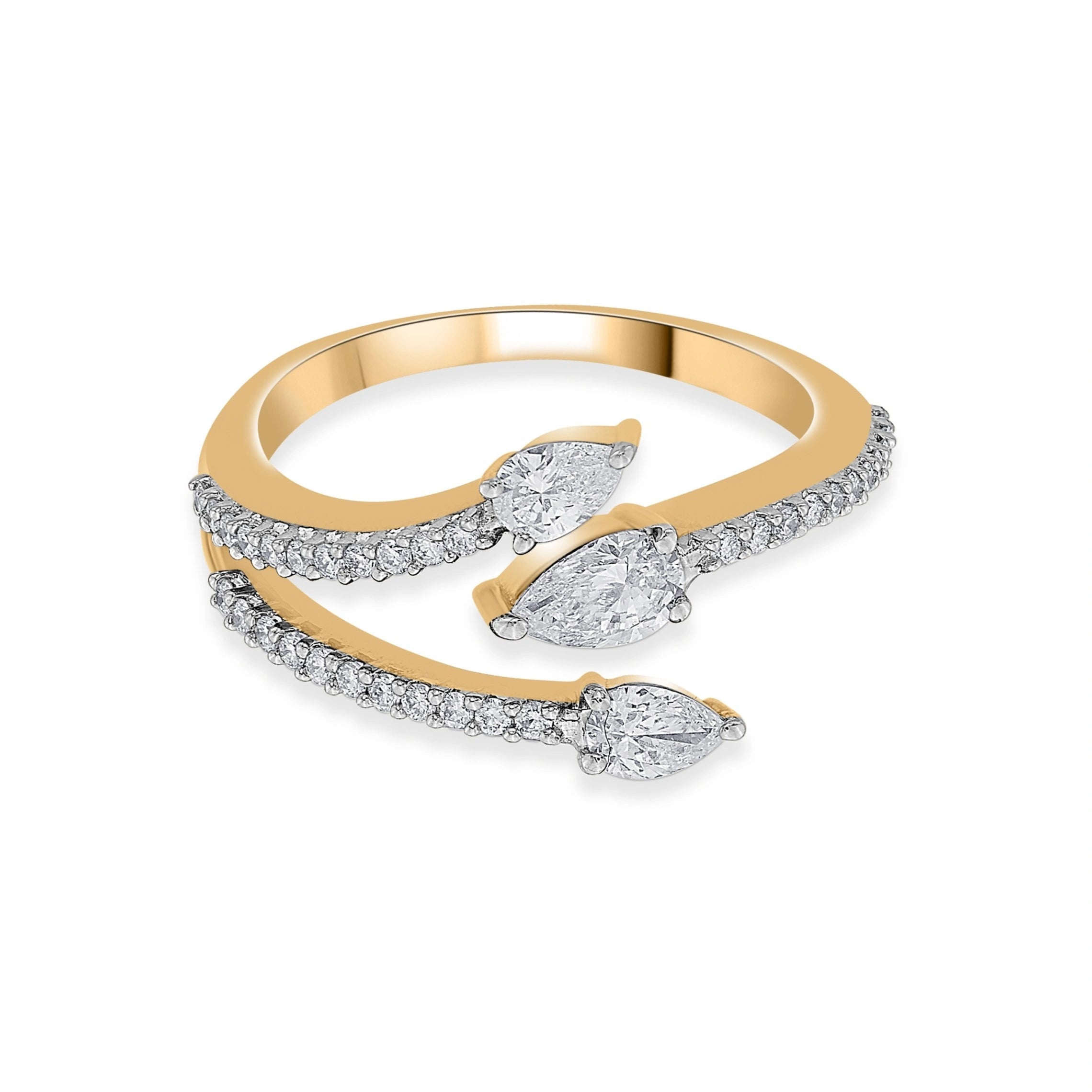 Zen Pirlanta Triple Dewdrop Ring - Zen Diamond India