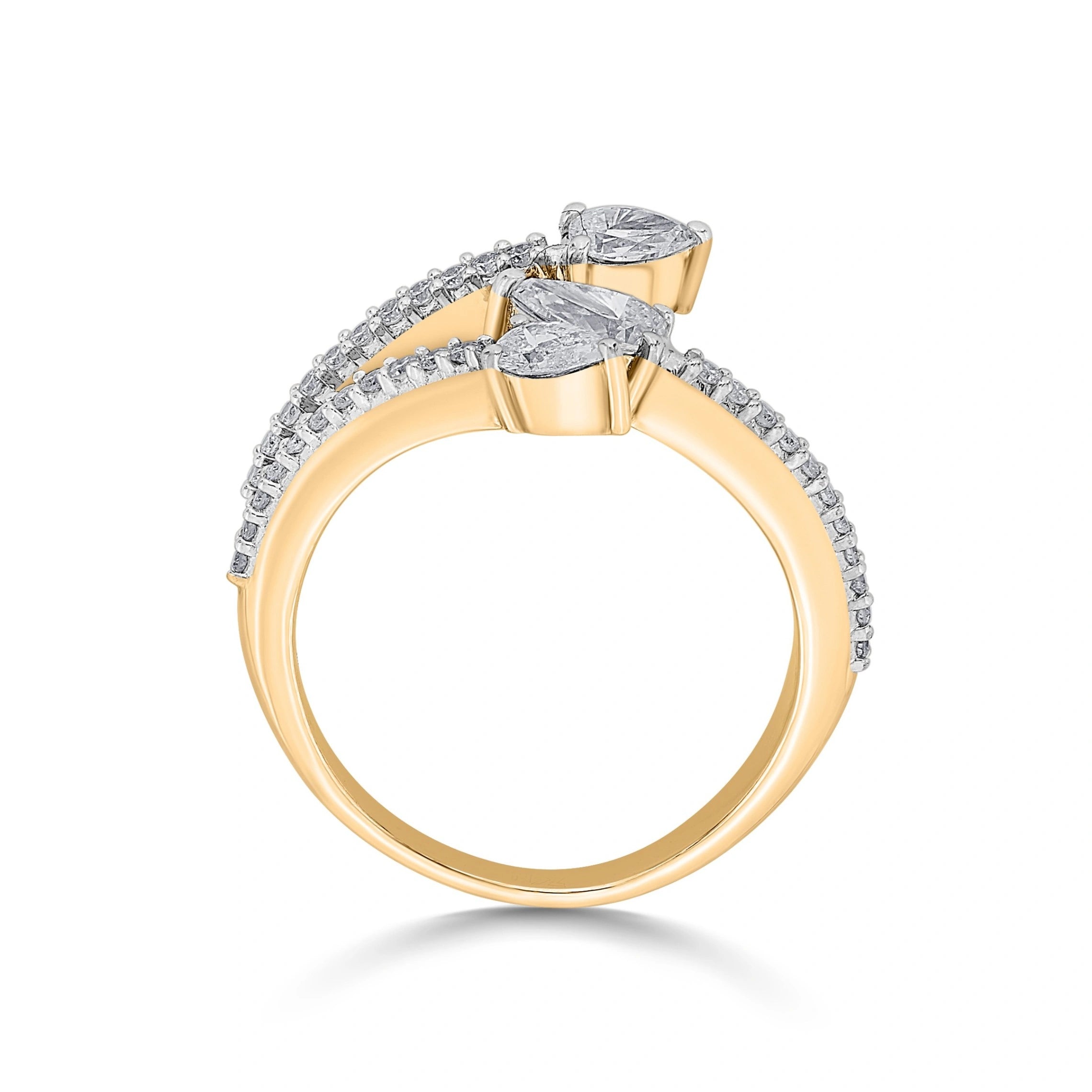 Zen Pirlanta Triple Dewdrop Ring - Zen Diamond India