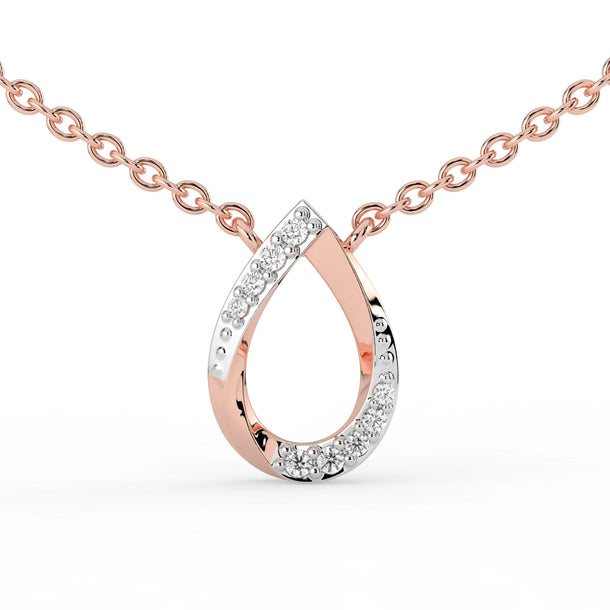 Celeste Sparkling Teardrop Twist Pendant