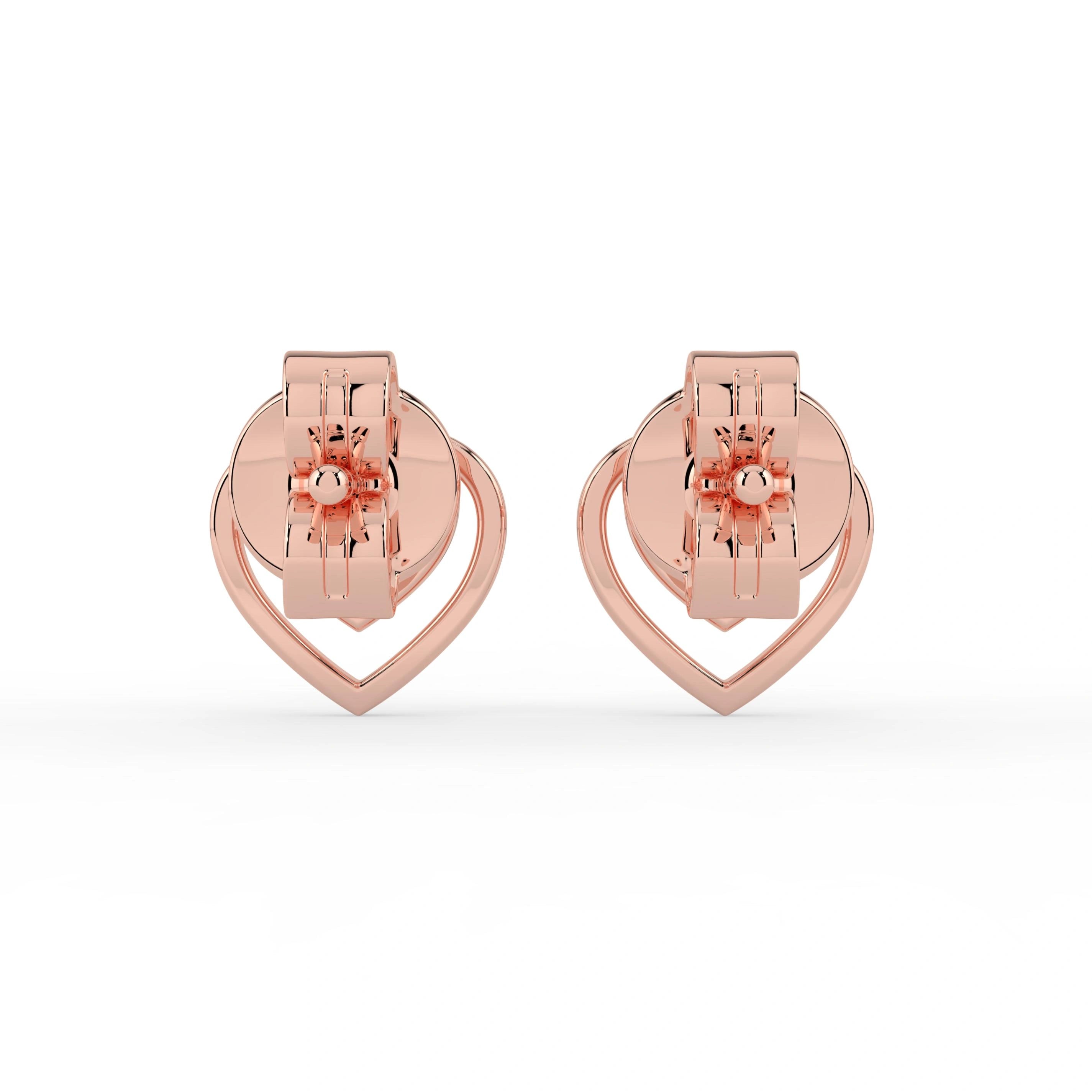 Celeste Sparkling Heart Halo Studs