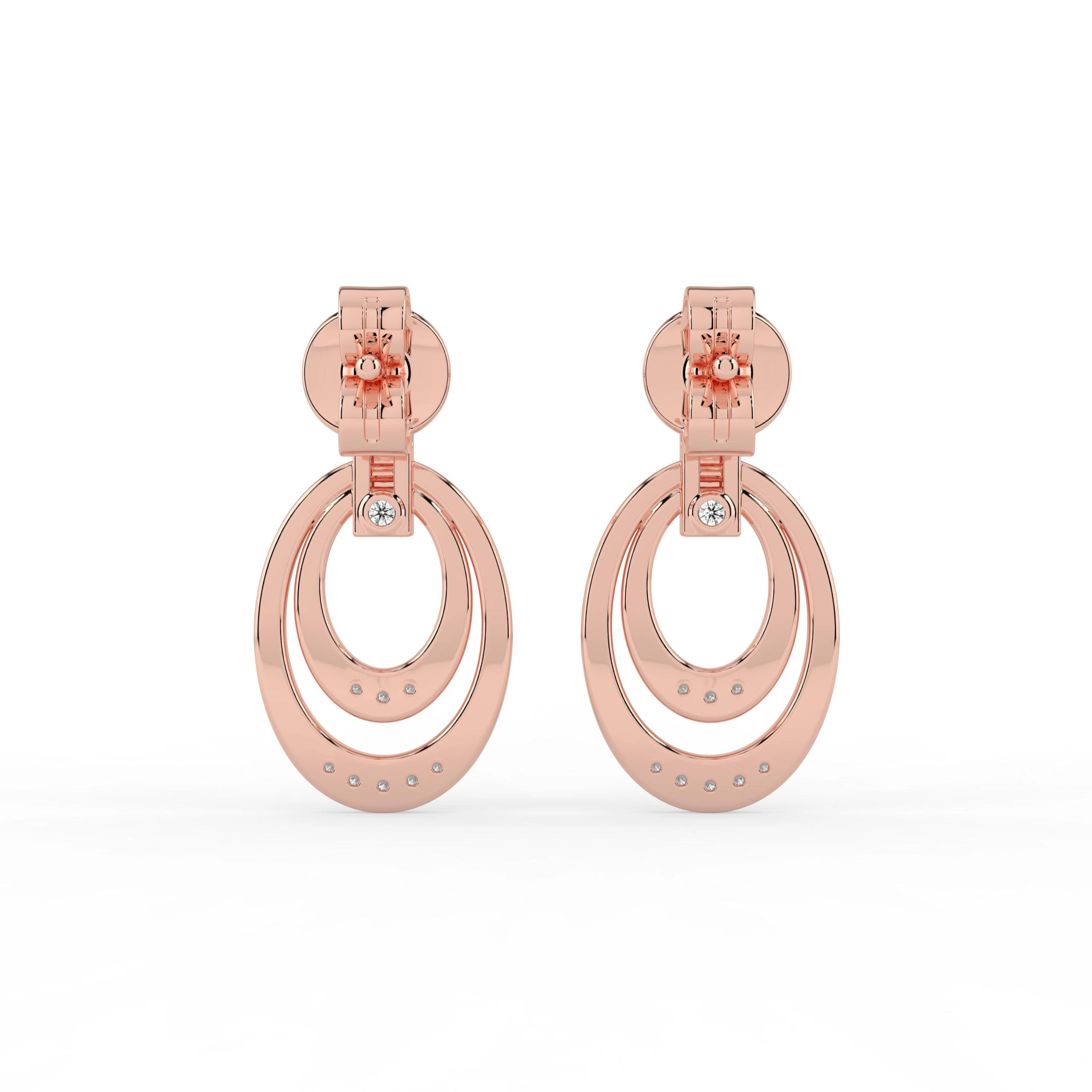 Celeste Twin Arc Spark Drop Earrings