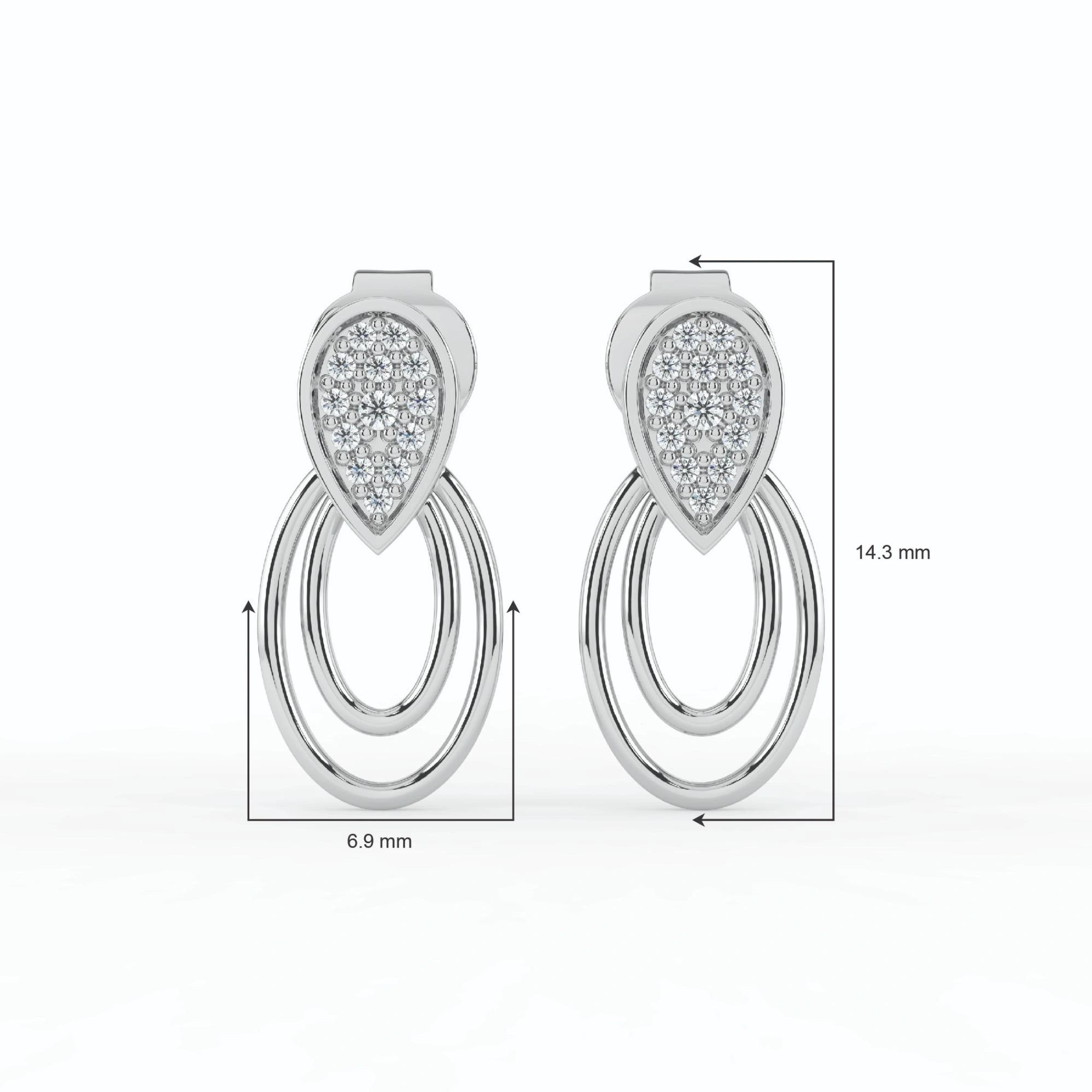 Celeste Sparkling Teardrop Double Loop Earrings