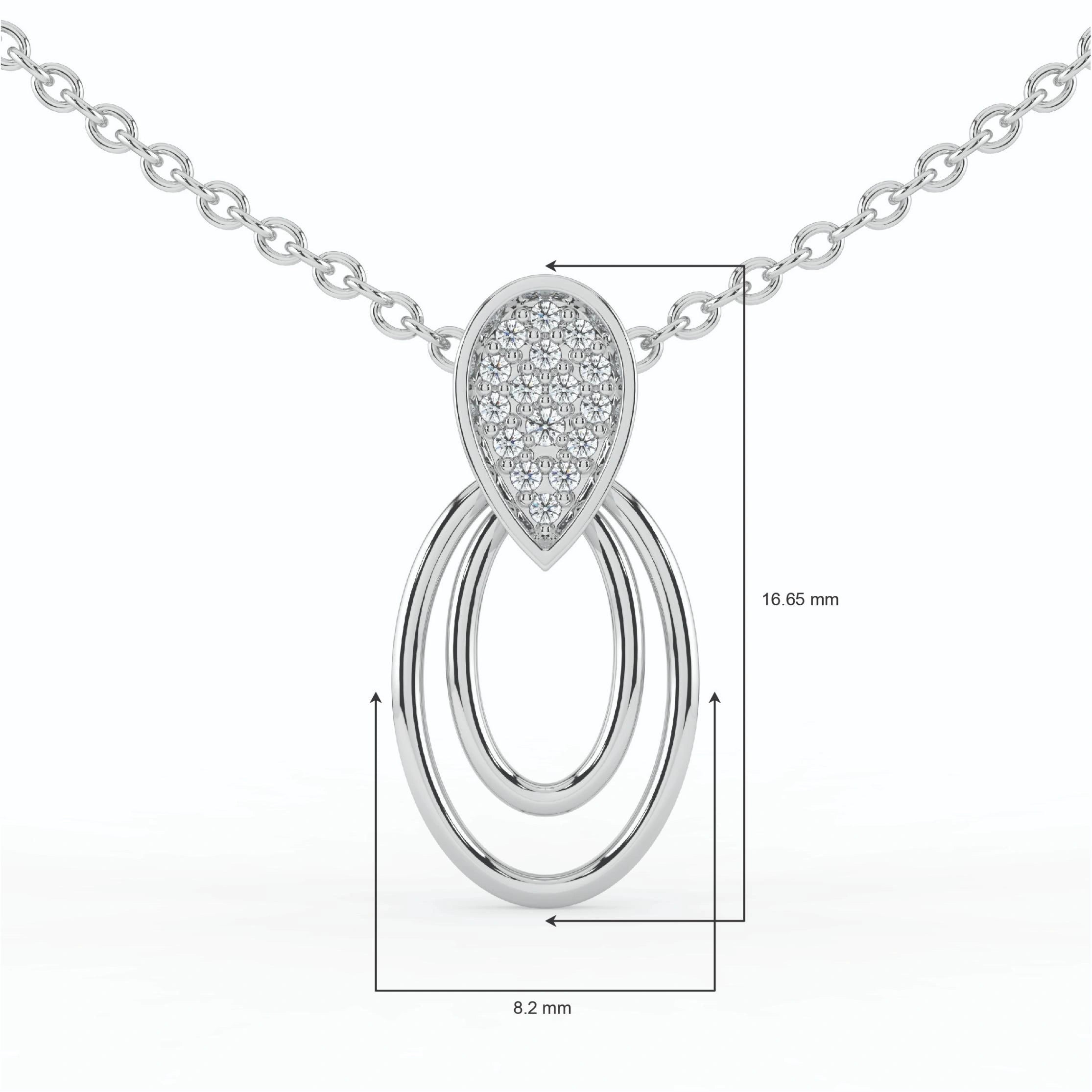 Celeste Teardrop Spark Double Hoop Pendant