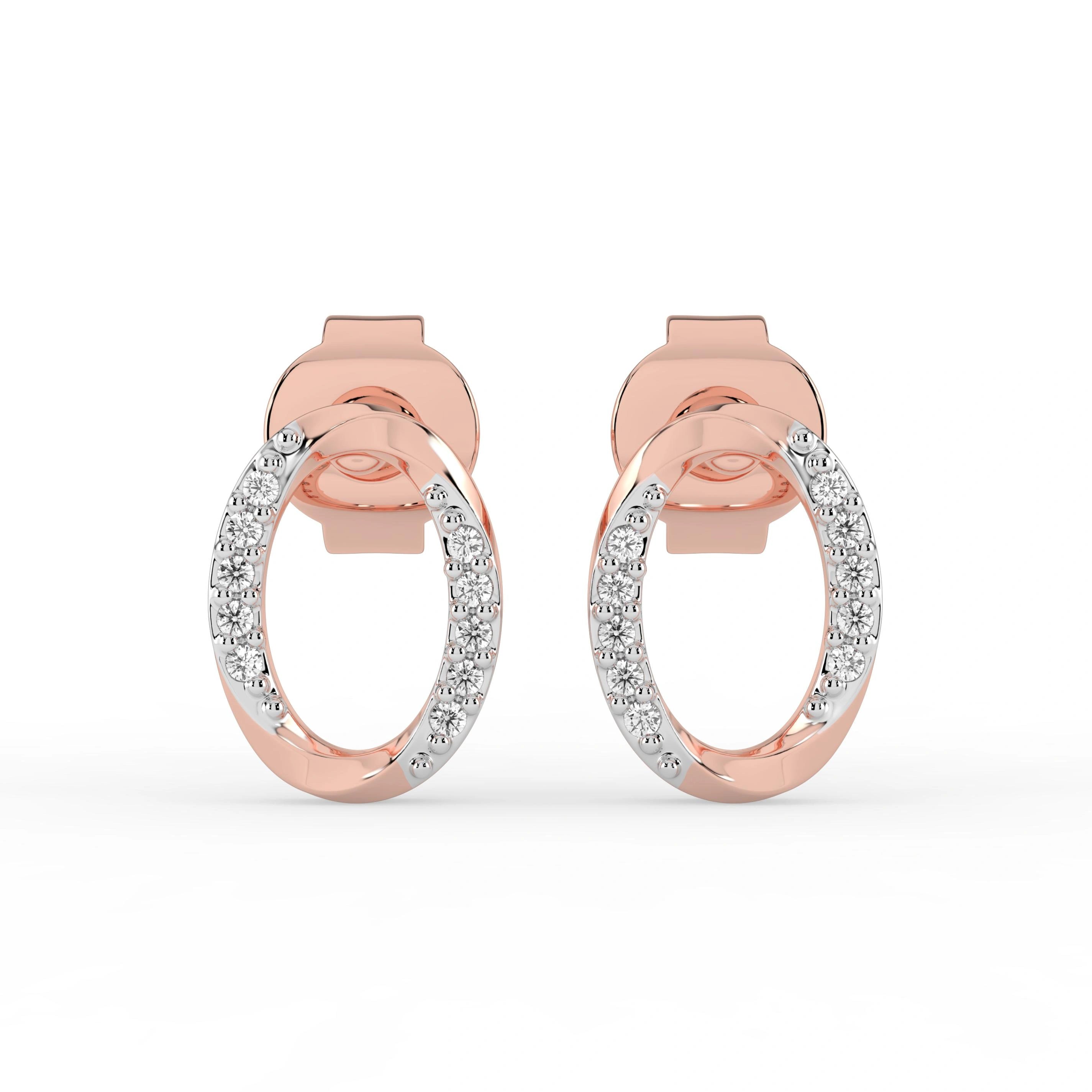 Celeste Sparkline Oval Hoop Studs