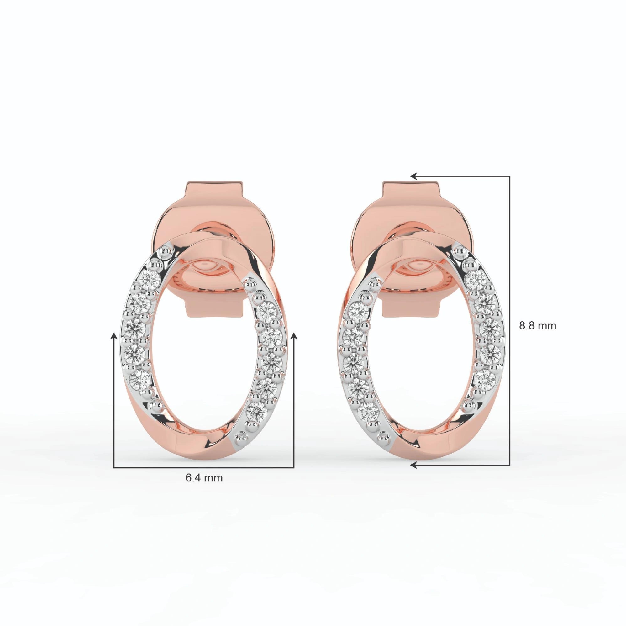 Celeste Sparkline Oval Hoop Studs