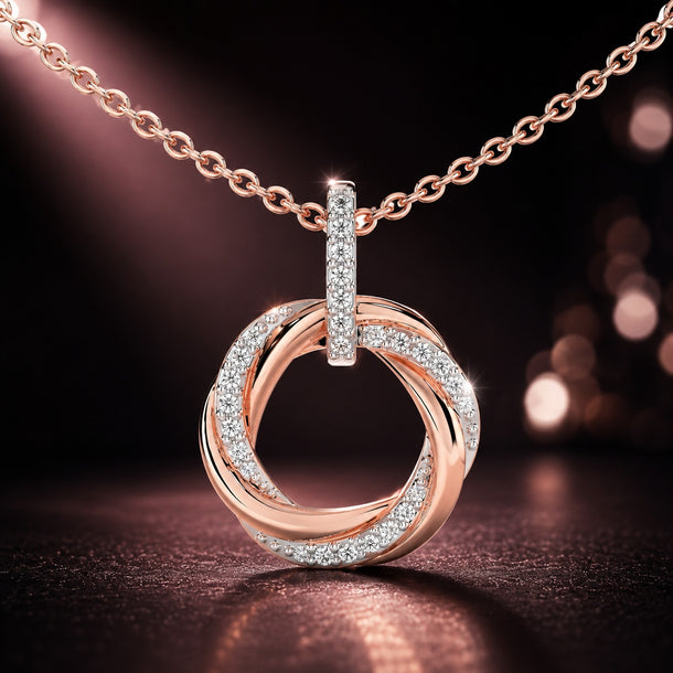 Celeste Twirl of Brilliance Diamond Pendant