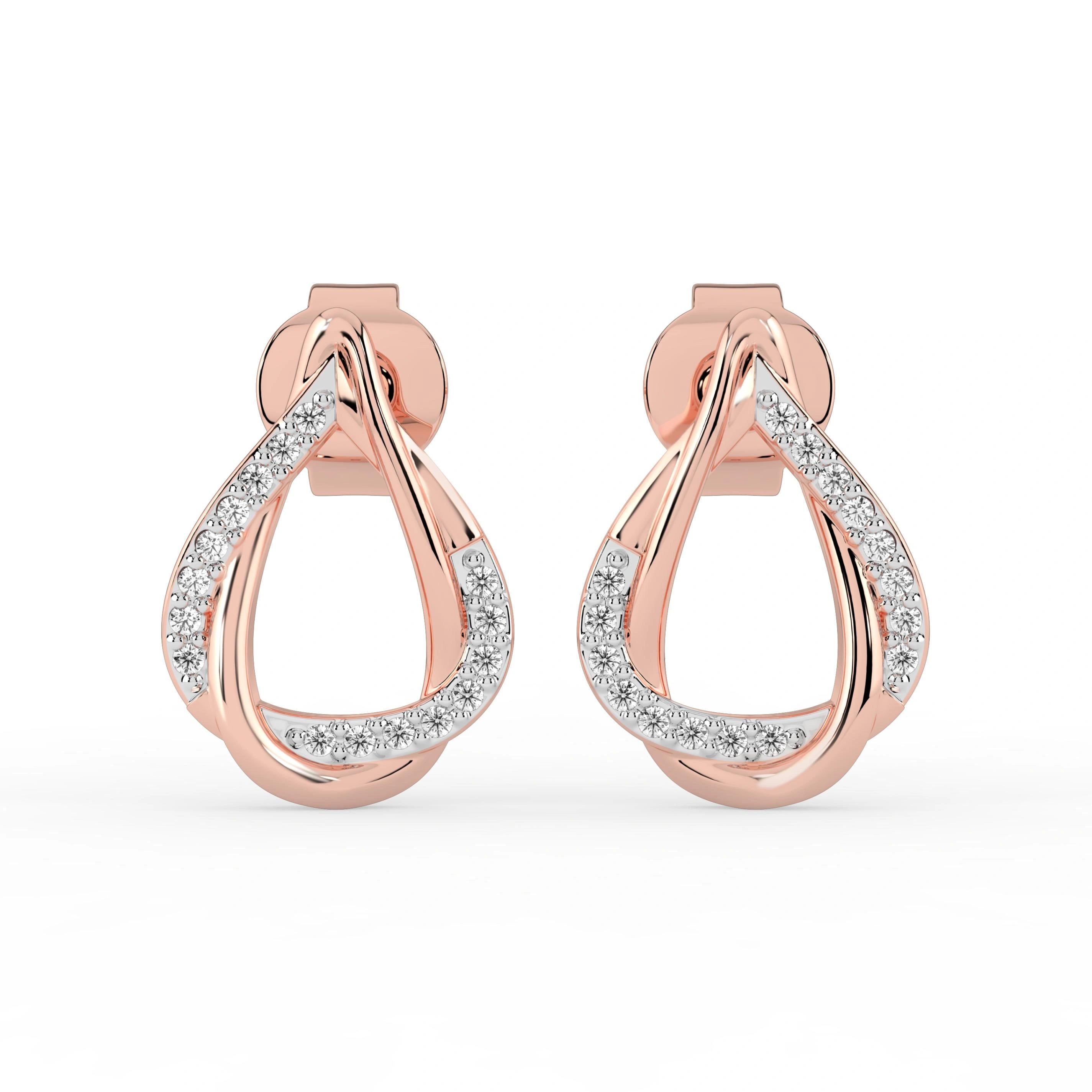 Celeste Twisted Teardrop Spark Studs