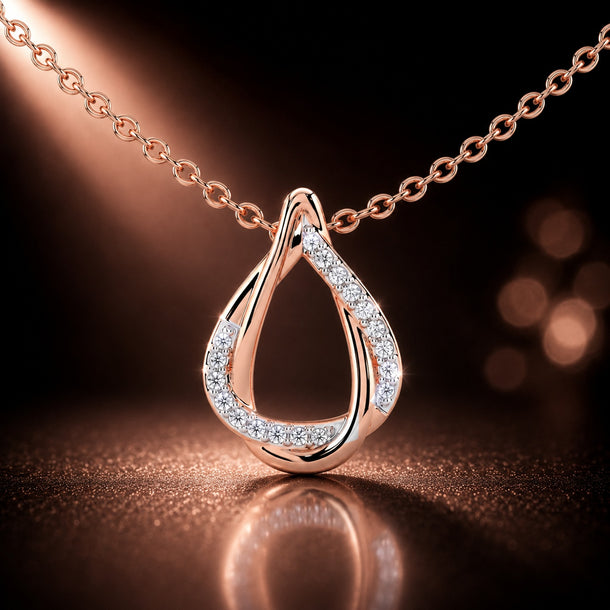 Celeste Elegant Spark Diamond Loop Pendant