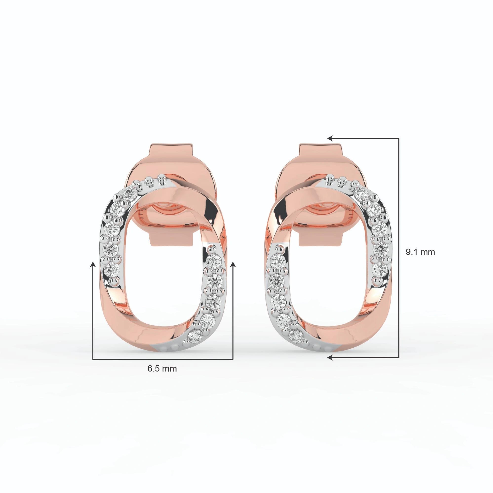 Celeste Twisted Glow Oval Studs