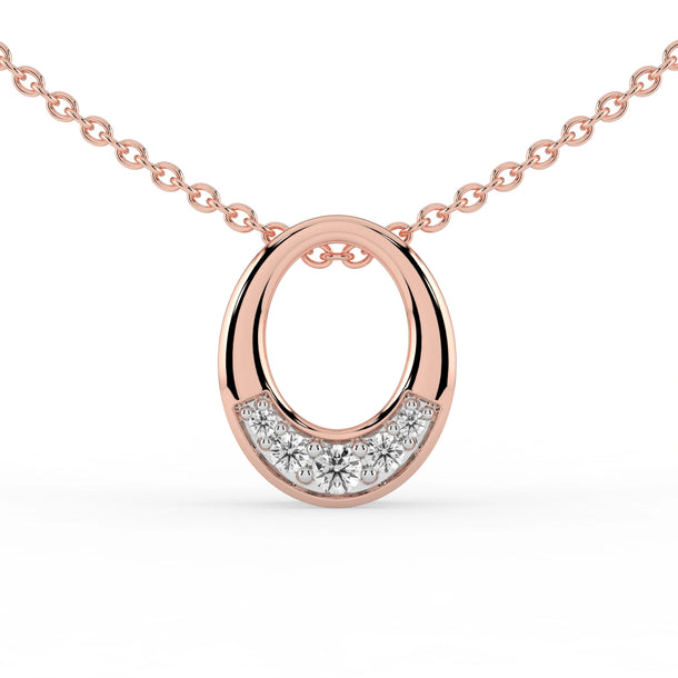 Celeste Gilded Halo Oval Pendant