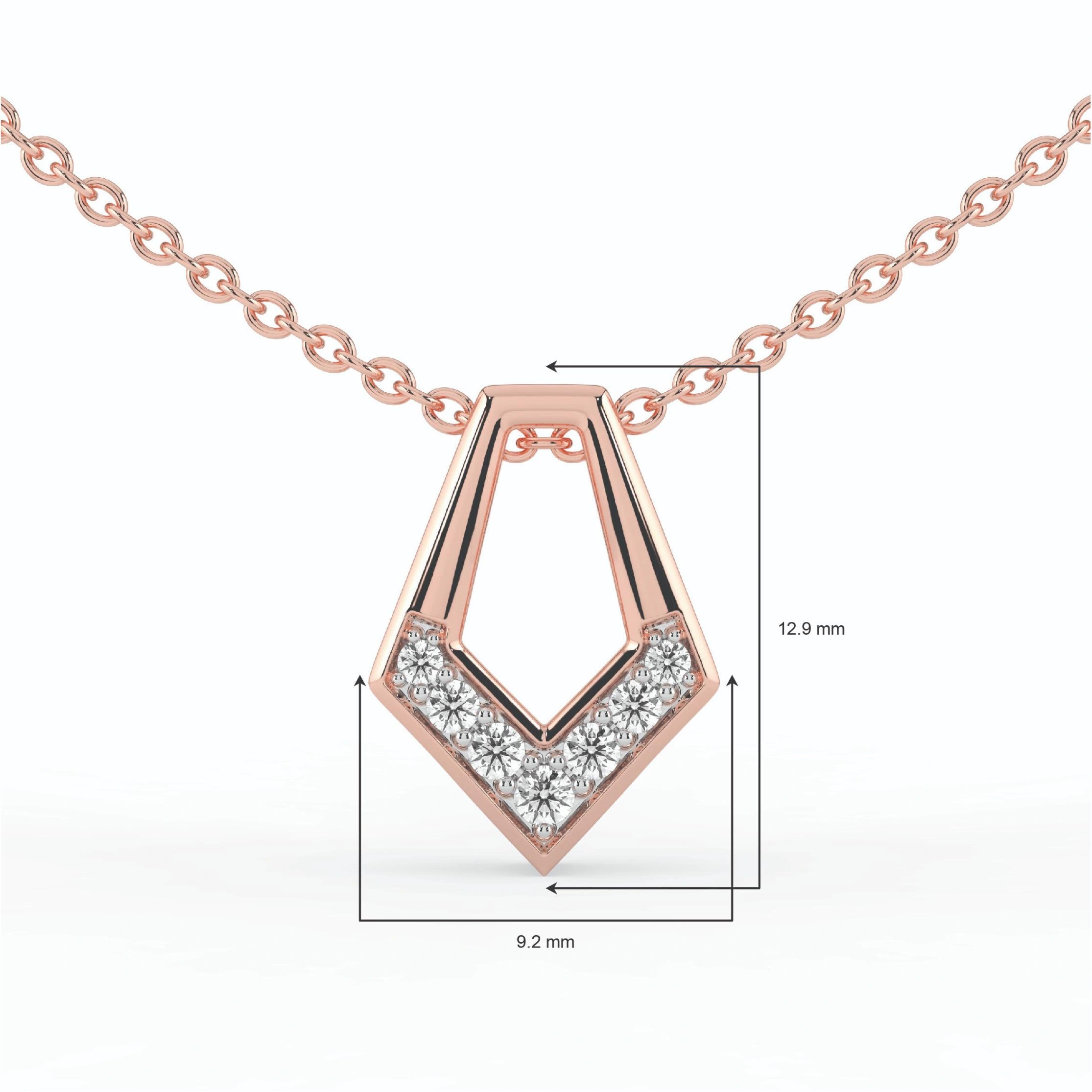 Celeste Apex Chevron Slider Pendant