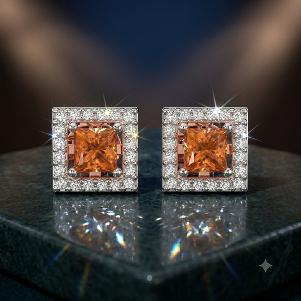 Gem Pop Ruby Oval Spark Studs