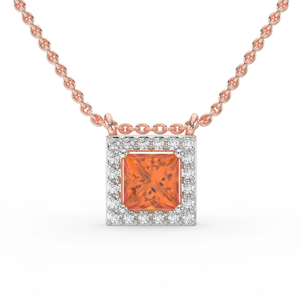 Gem Pop Azure Majesty Halo Pendant