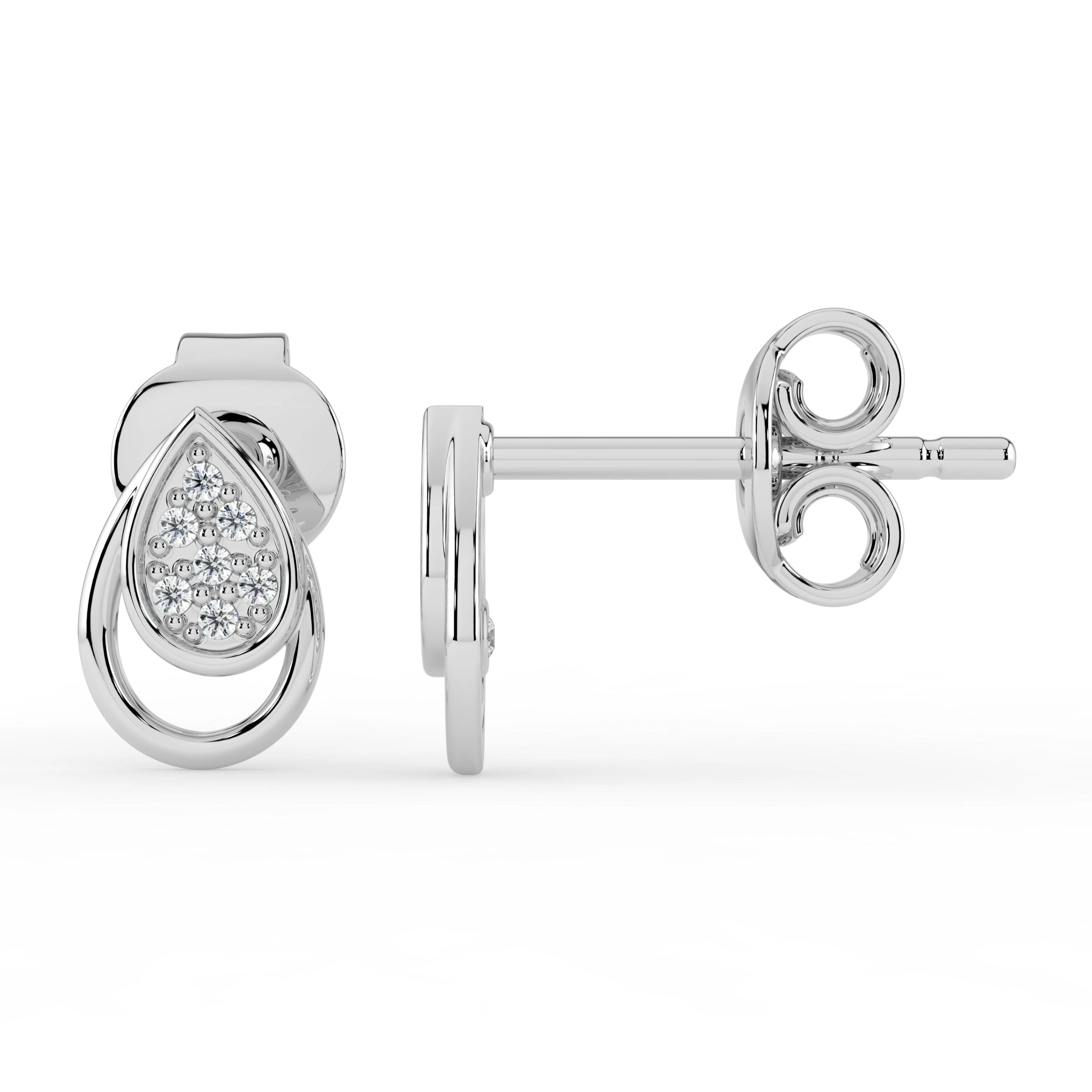 Celeste Dewdrop Spark Teardrop Stud Earrings