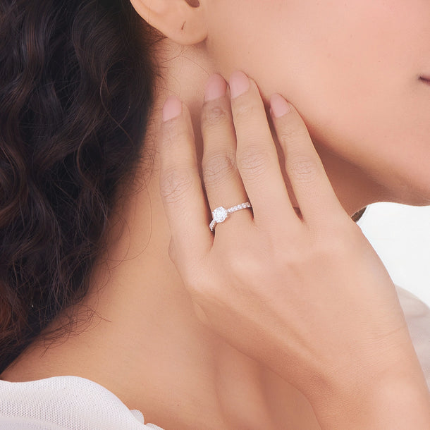 Zen Pirlanta Classic Zenith Ring - Zen Diamond India