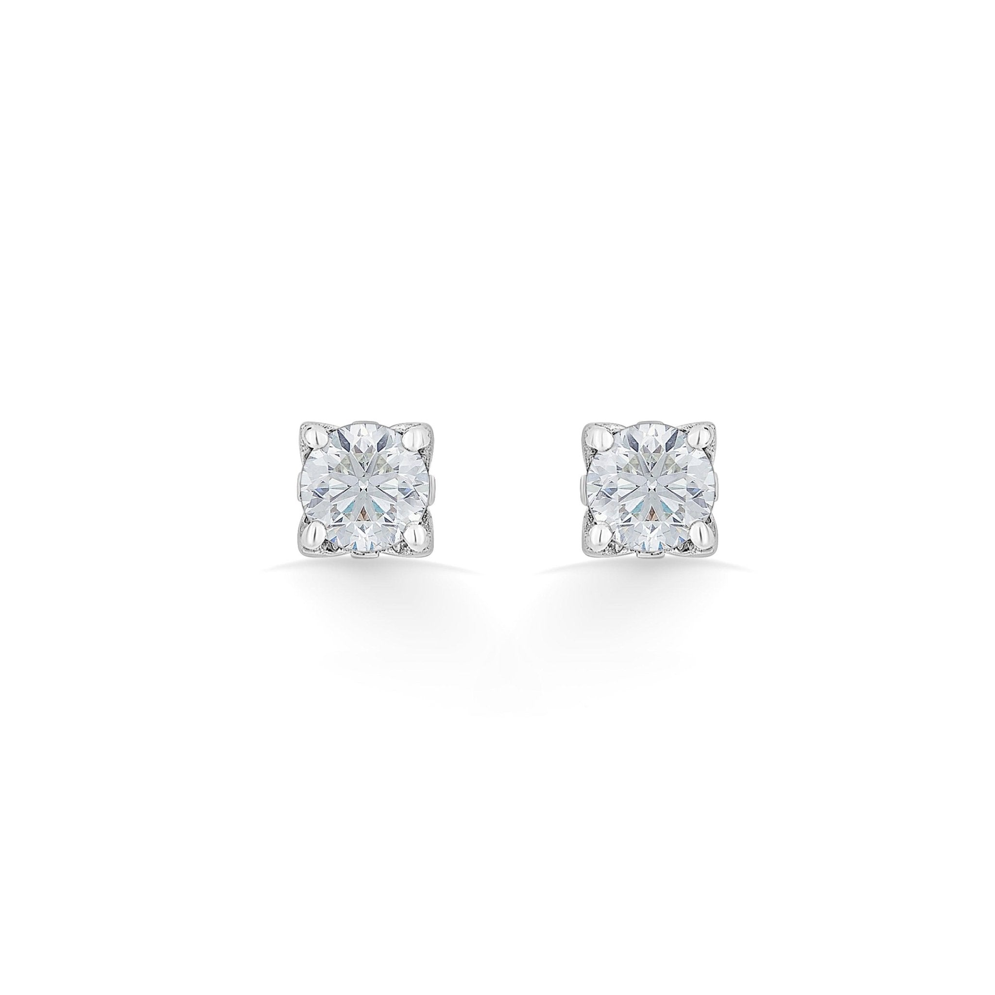 Zen Pirlanta 0.30 cts Round Solitaire Earrings