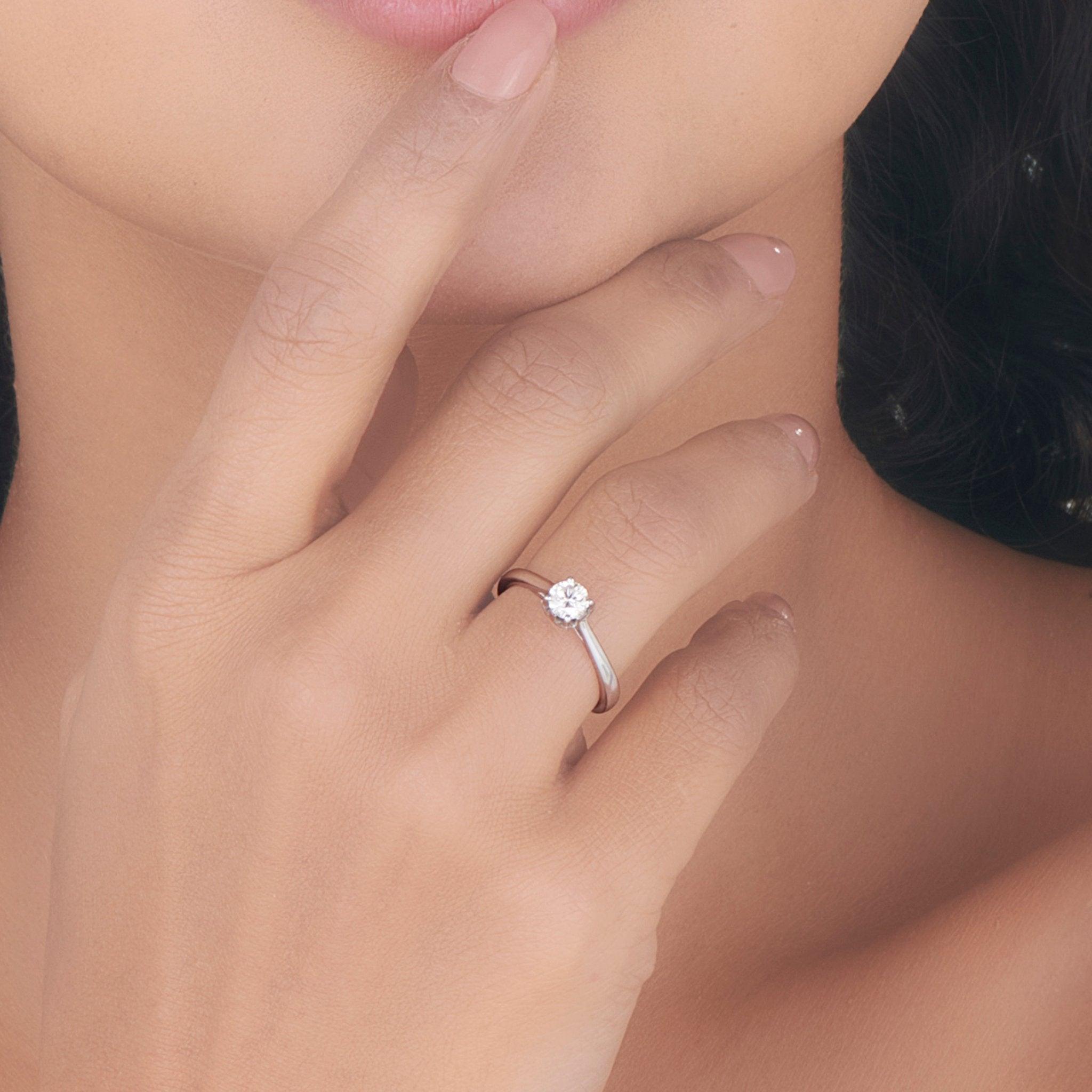 Zen Pirlanta 0.30 cts Round Solitaire Ring