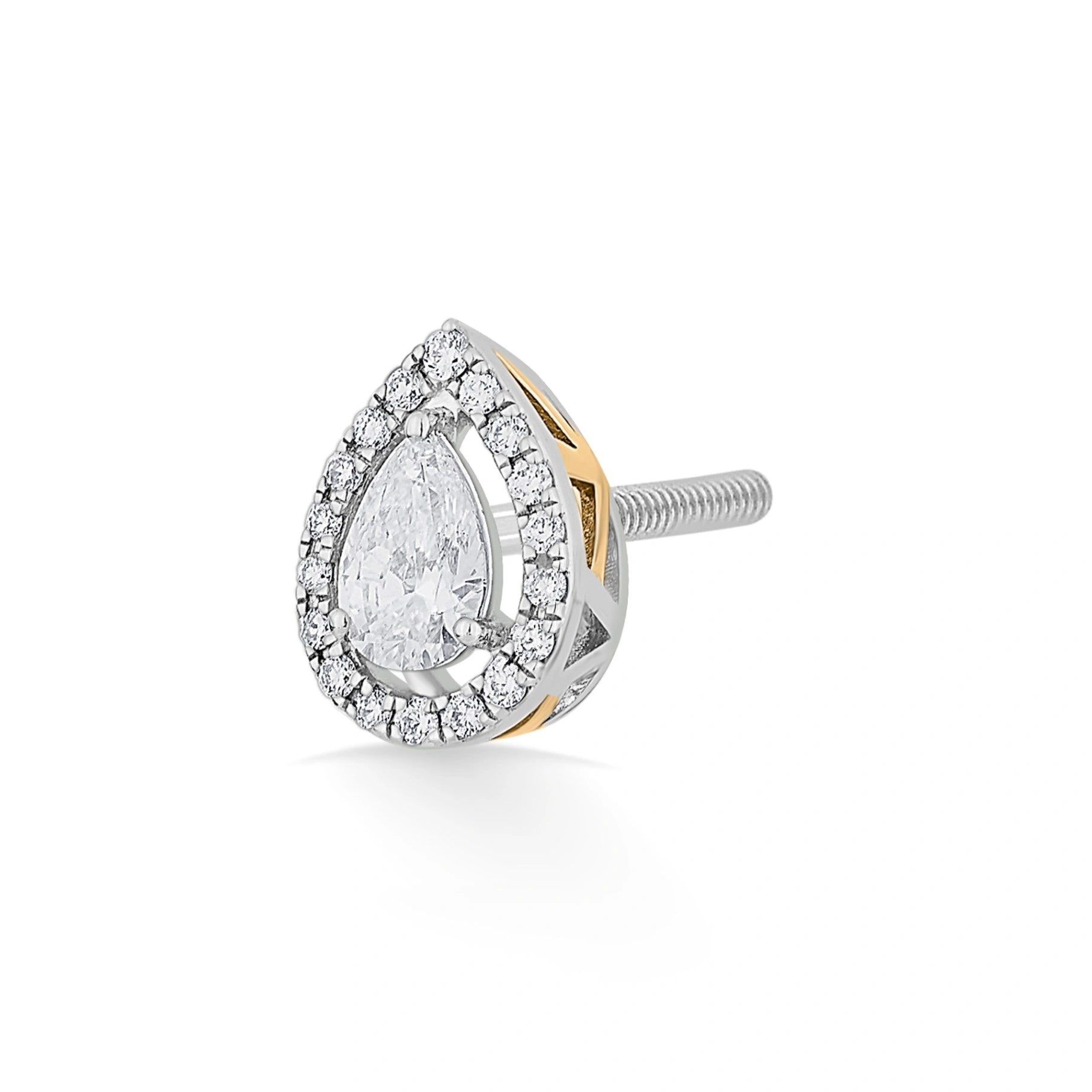 Solitaire Gleaming Dewdrop Studs - Zen Diamond India