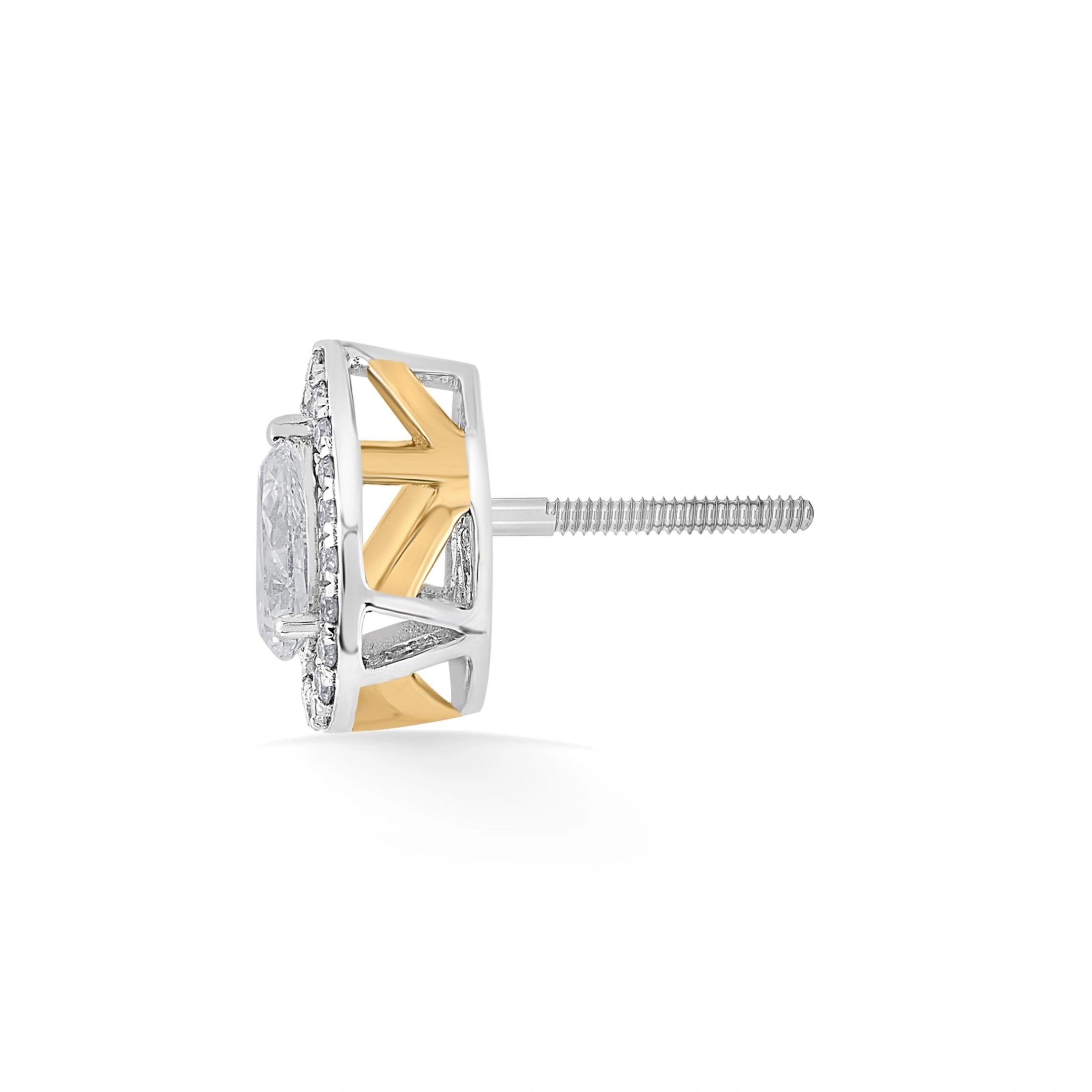 Solitaire Shimmering Dewlight Studs - Zen Diamond India
