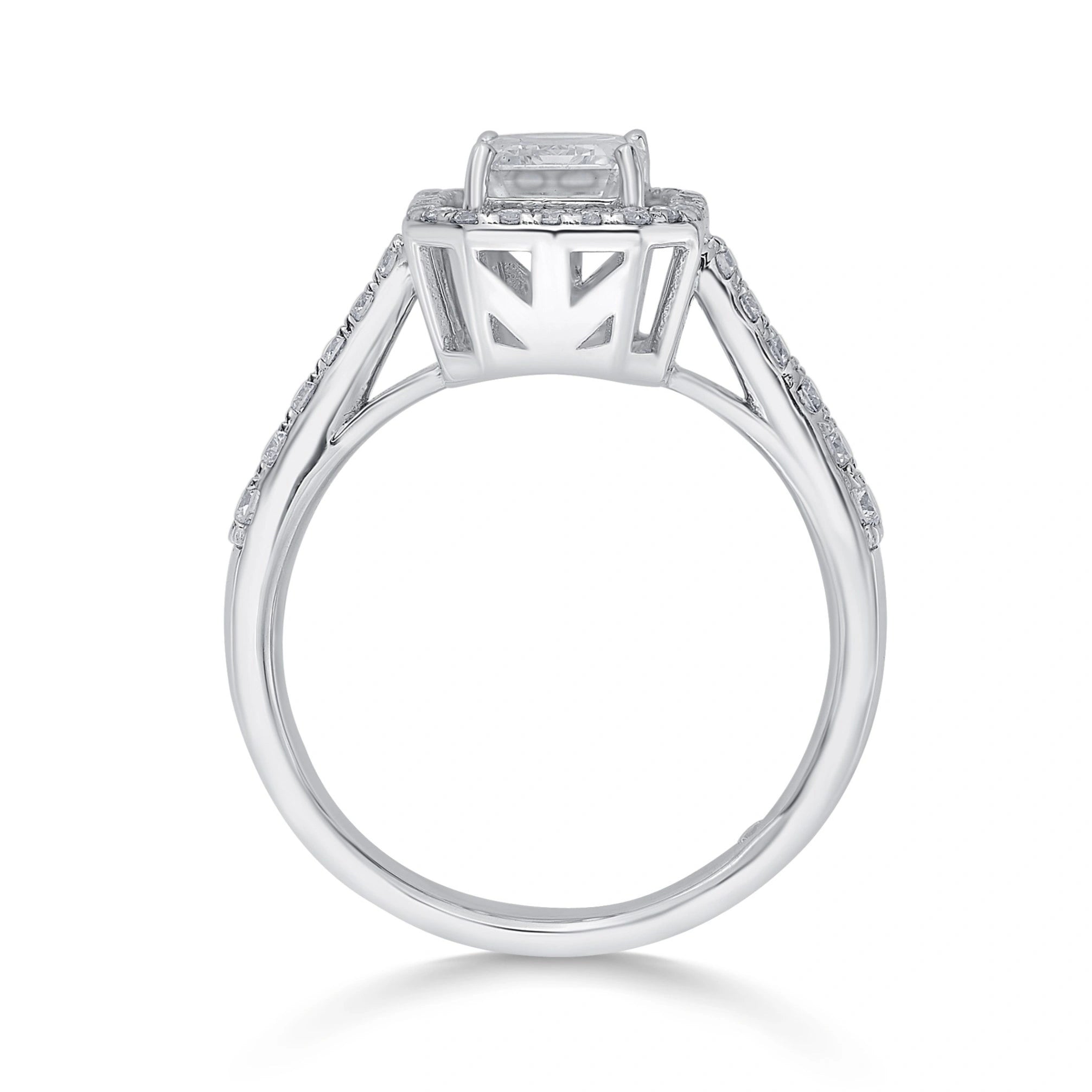 Zen Pirlanta Emerald Deco Centerpiece Ring - Zen Diamond India