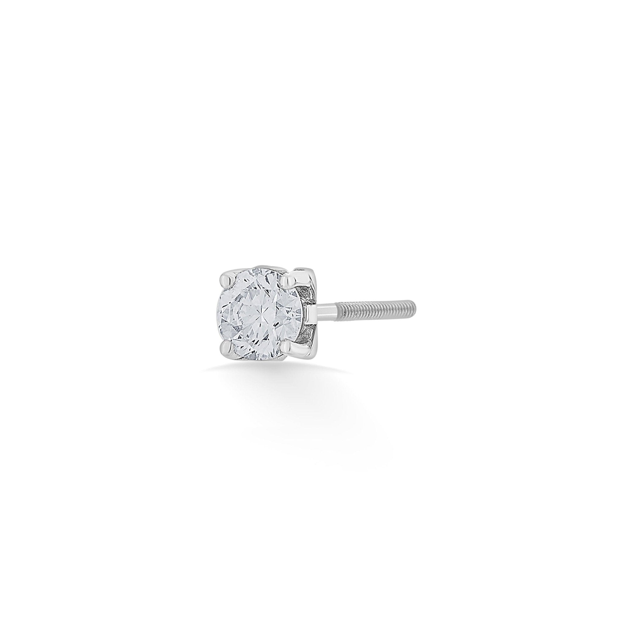 Zen Pirlanta 0.50 cts Round Solitaire Earrings