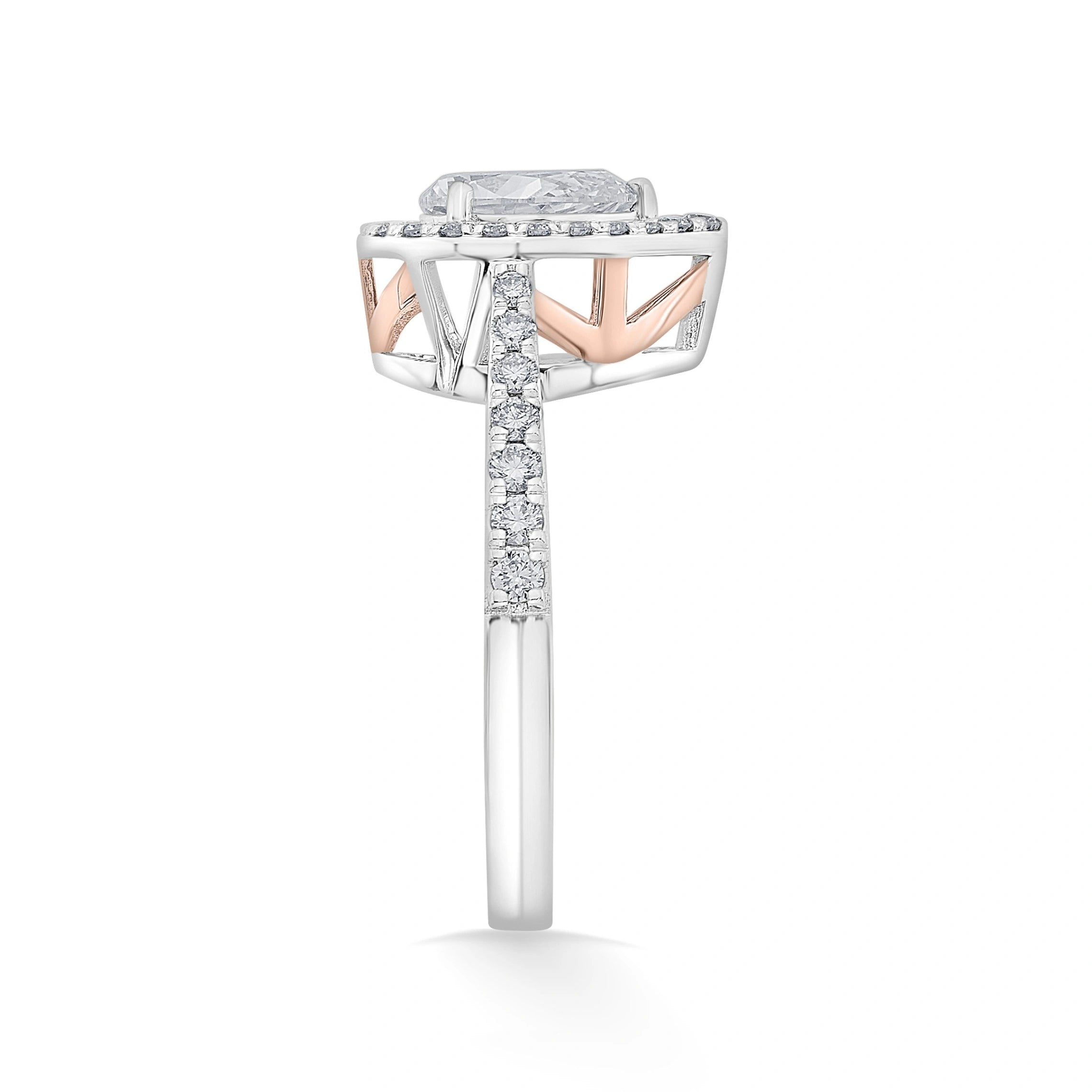 Zen Pirlanta Luminous Teardrop Ring - Zen Diamond India