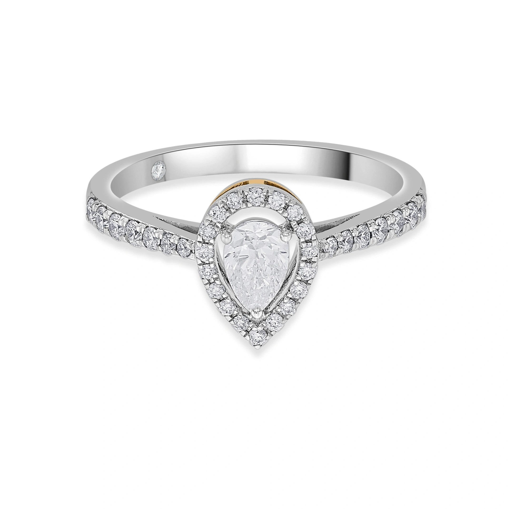 Zen Pirlanta Pear Solitaire Ring - Zen Diamond India