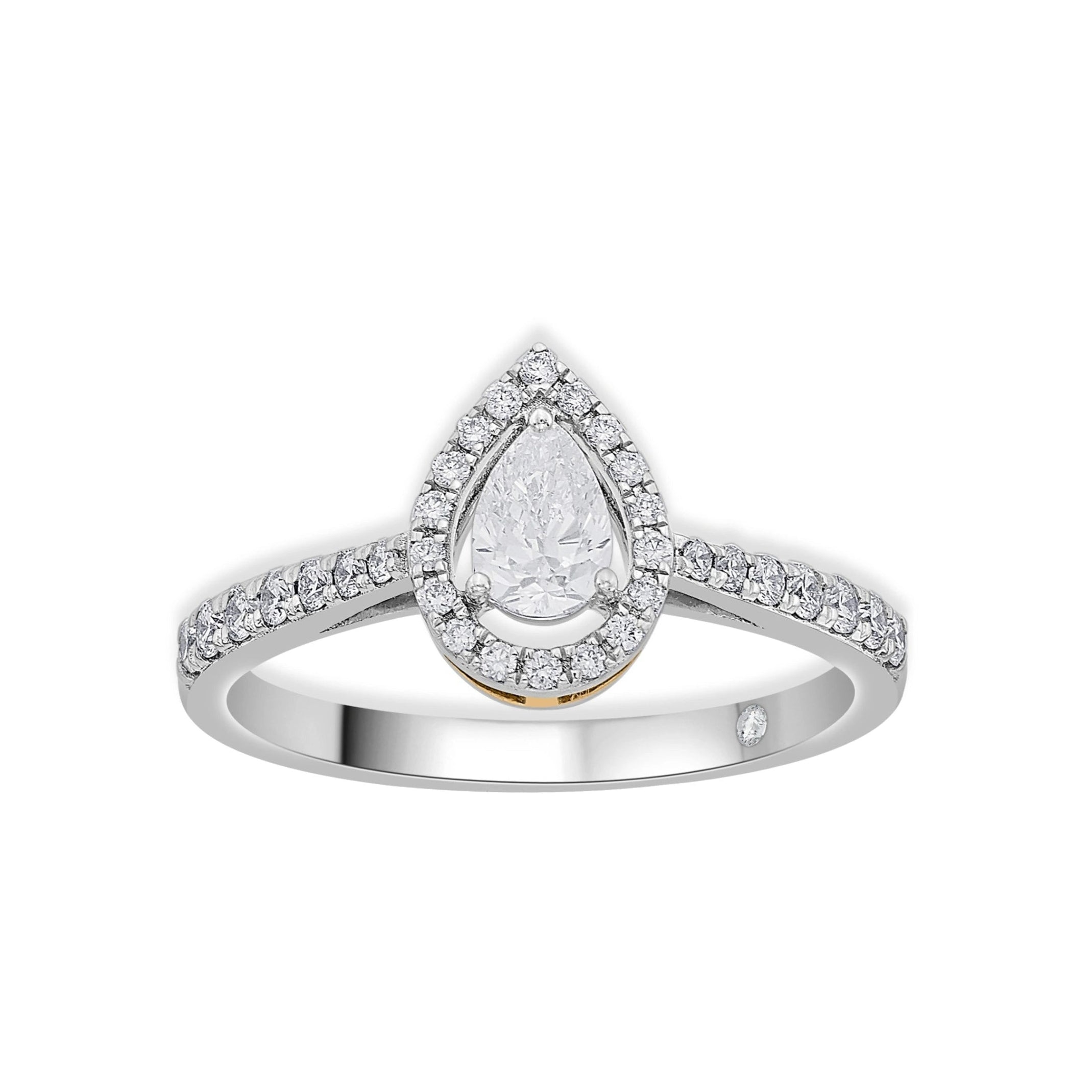 Zen Pirlanta Pear Solitaire Ring - Zen Diamond India