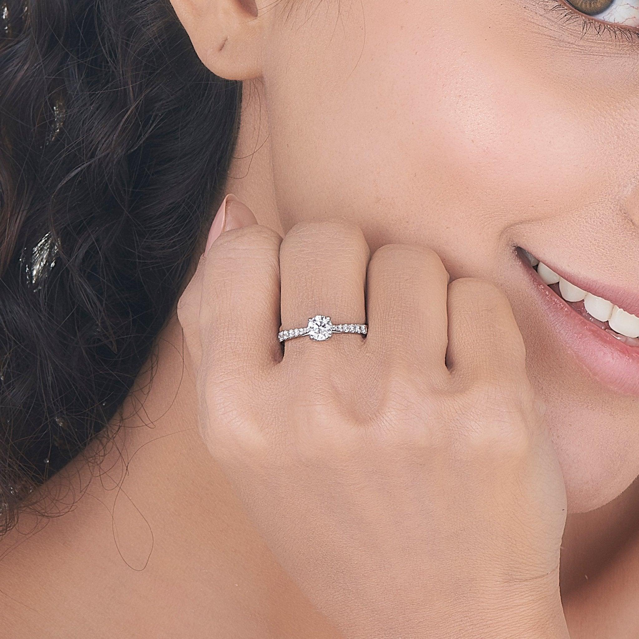 Zen Pirlanta 0.50 cts Round Solitaire Ring