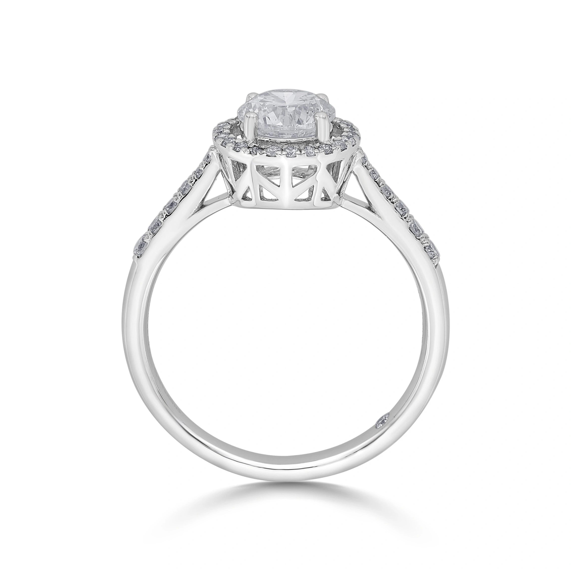 Zen Pirlanta Starburst Halo Ring - Zen Diamond India