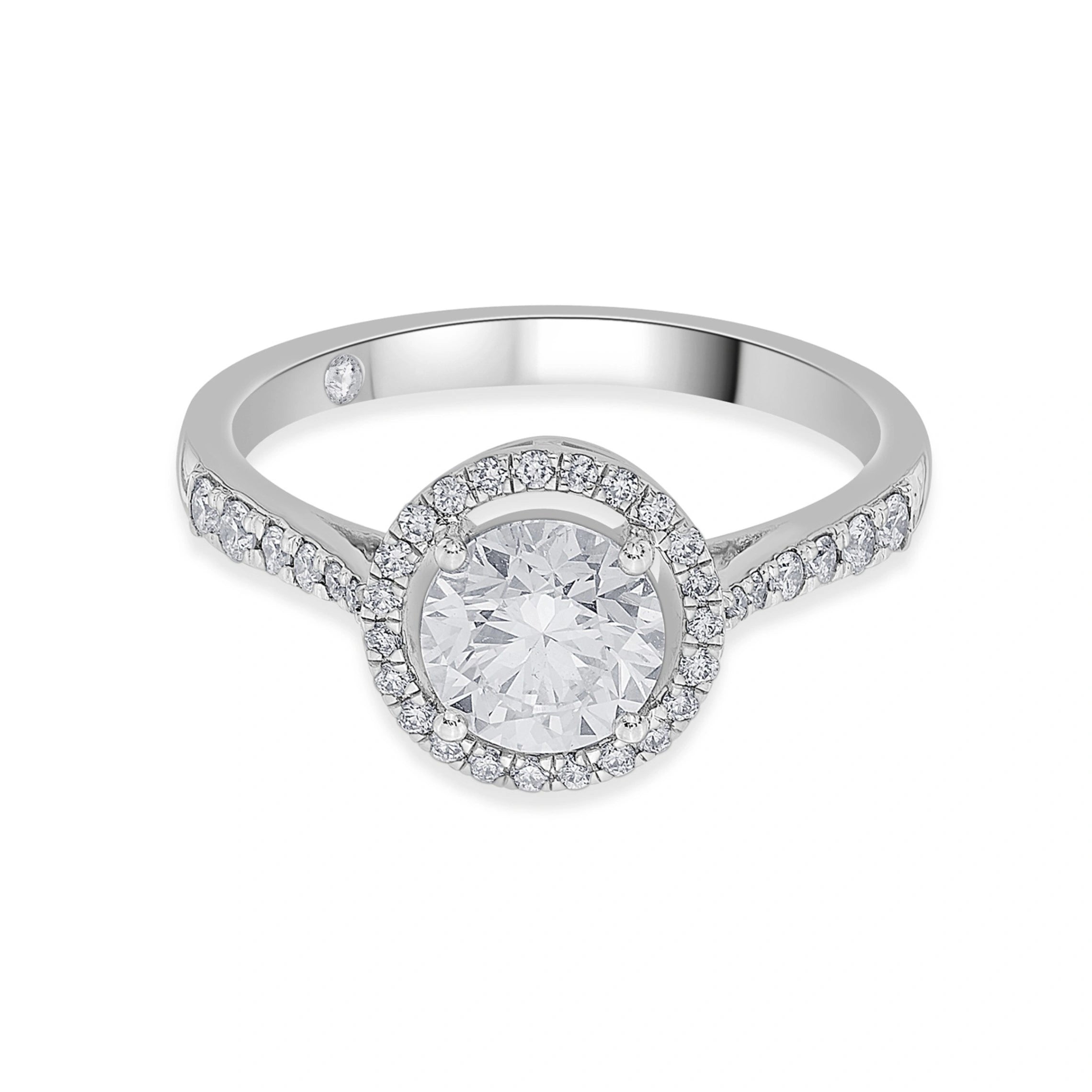Zen Pirlanta Icy Halo Radiance Ring - Zen Diamond India