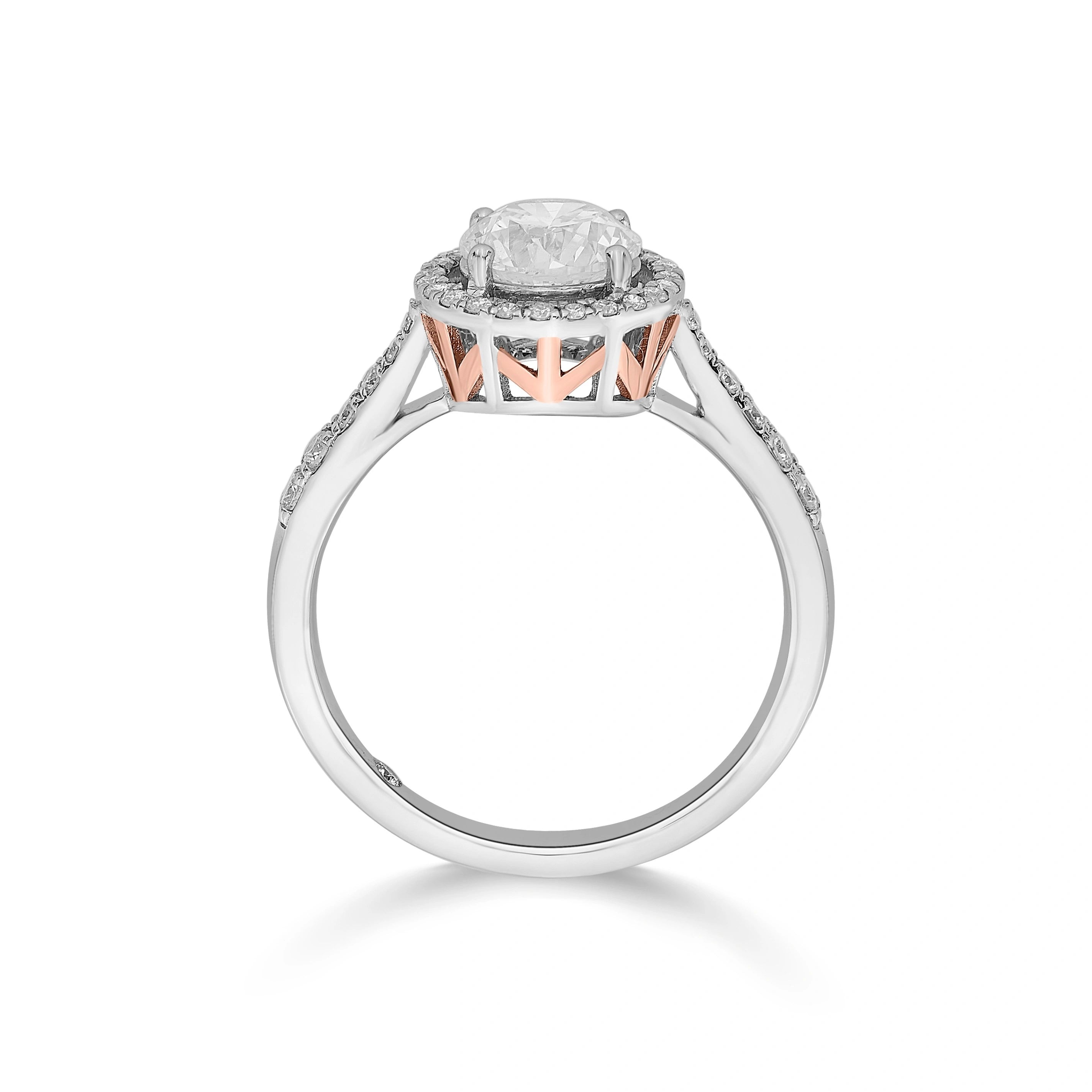 Zen Pirlanta Icy Halo Radiance Ring - Zen Diamond India