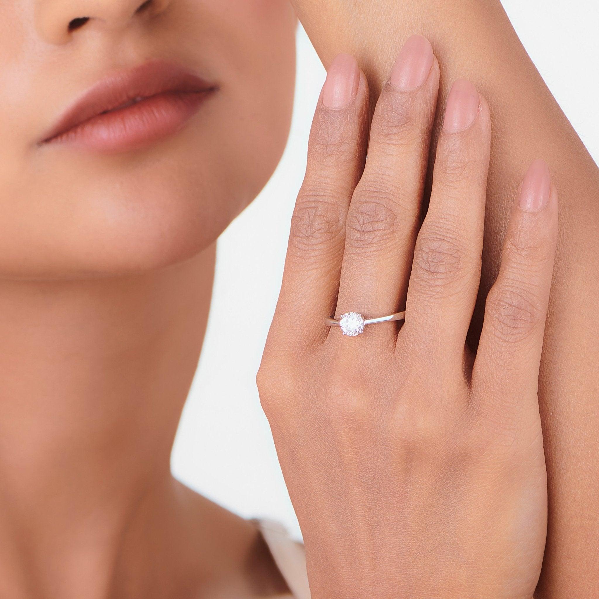 Zen Pirlanta 0.70 pts Round Solitaire Ring