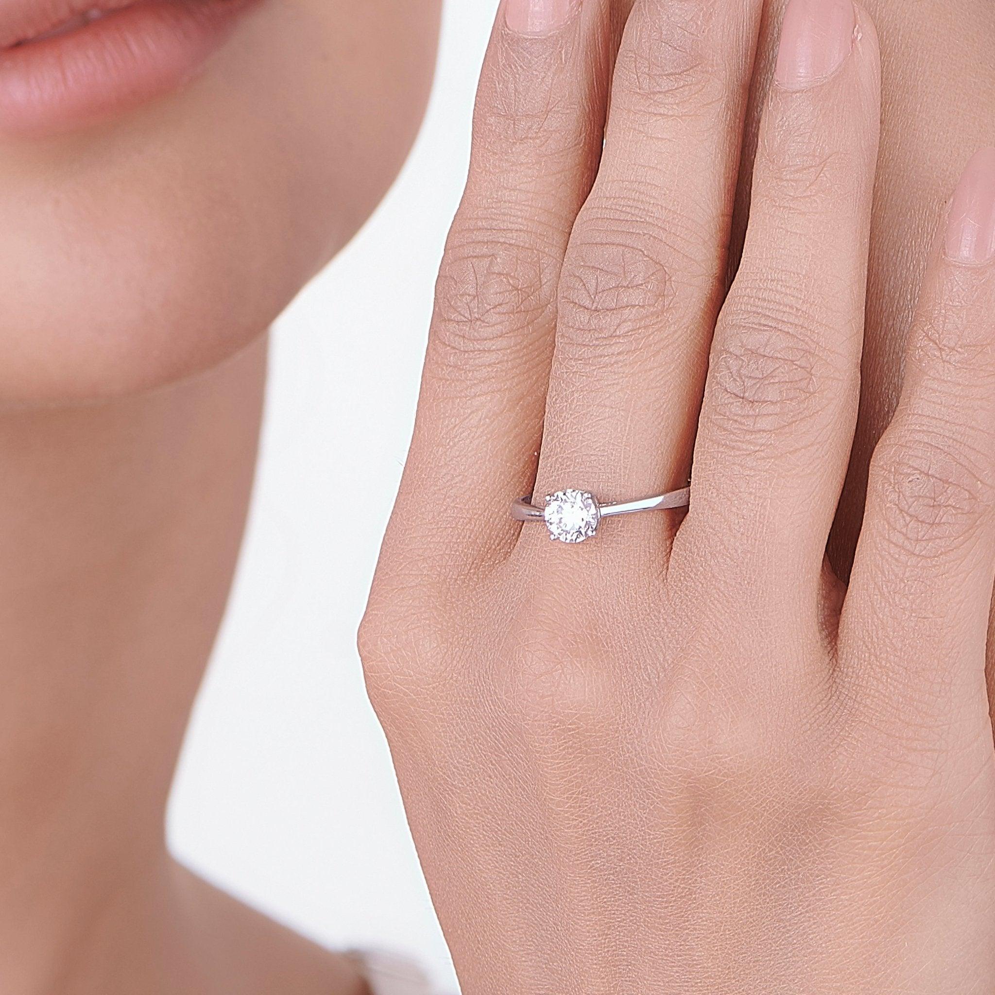 Zen Pirlanta 0.70 pts Round Solitaire Ring