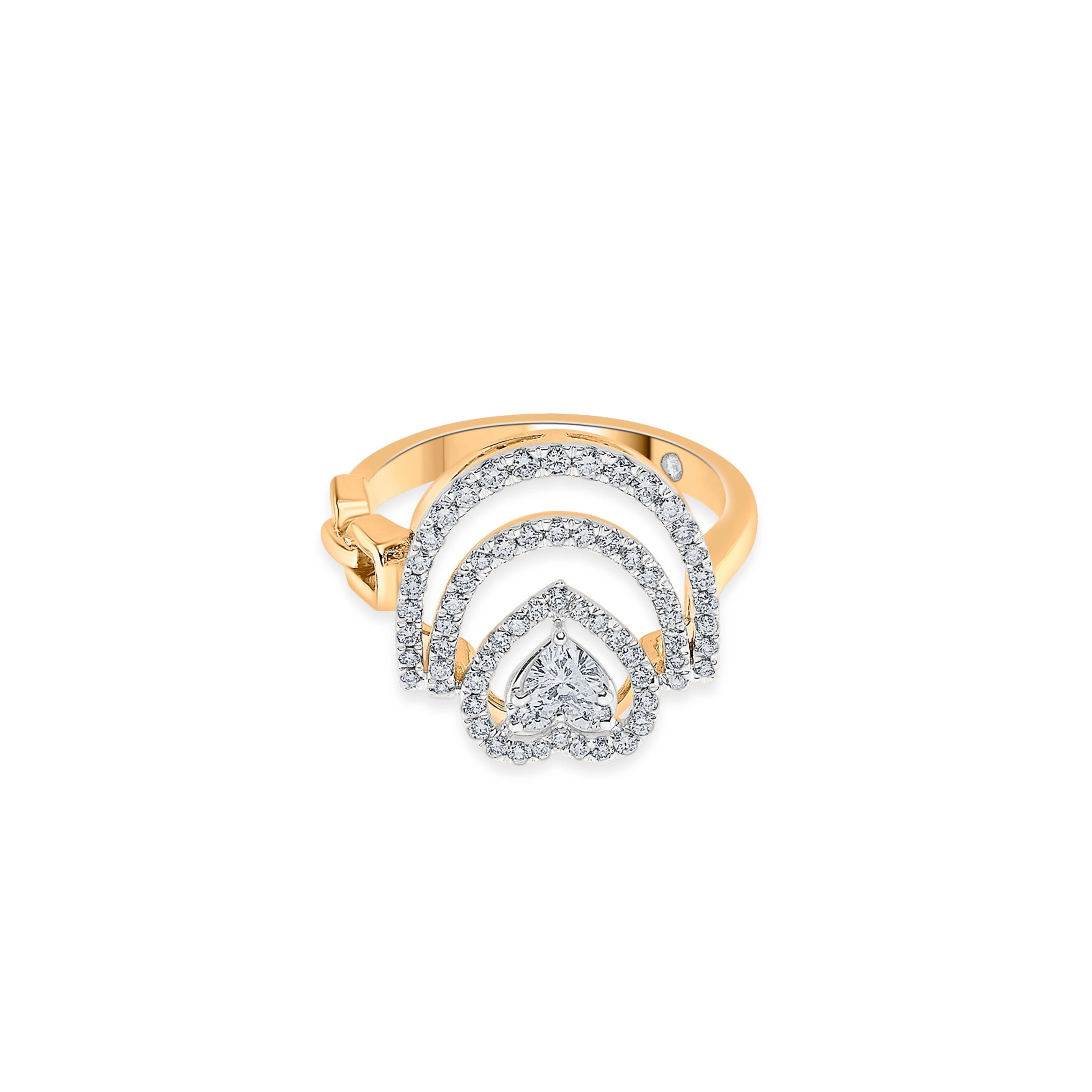 Celestial Trillion Embrace Ring - Zen Diamond India