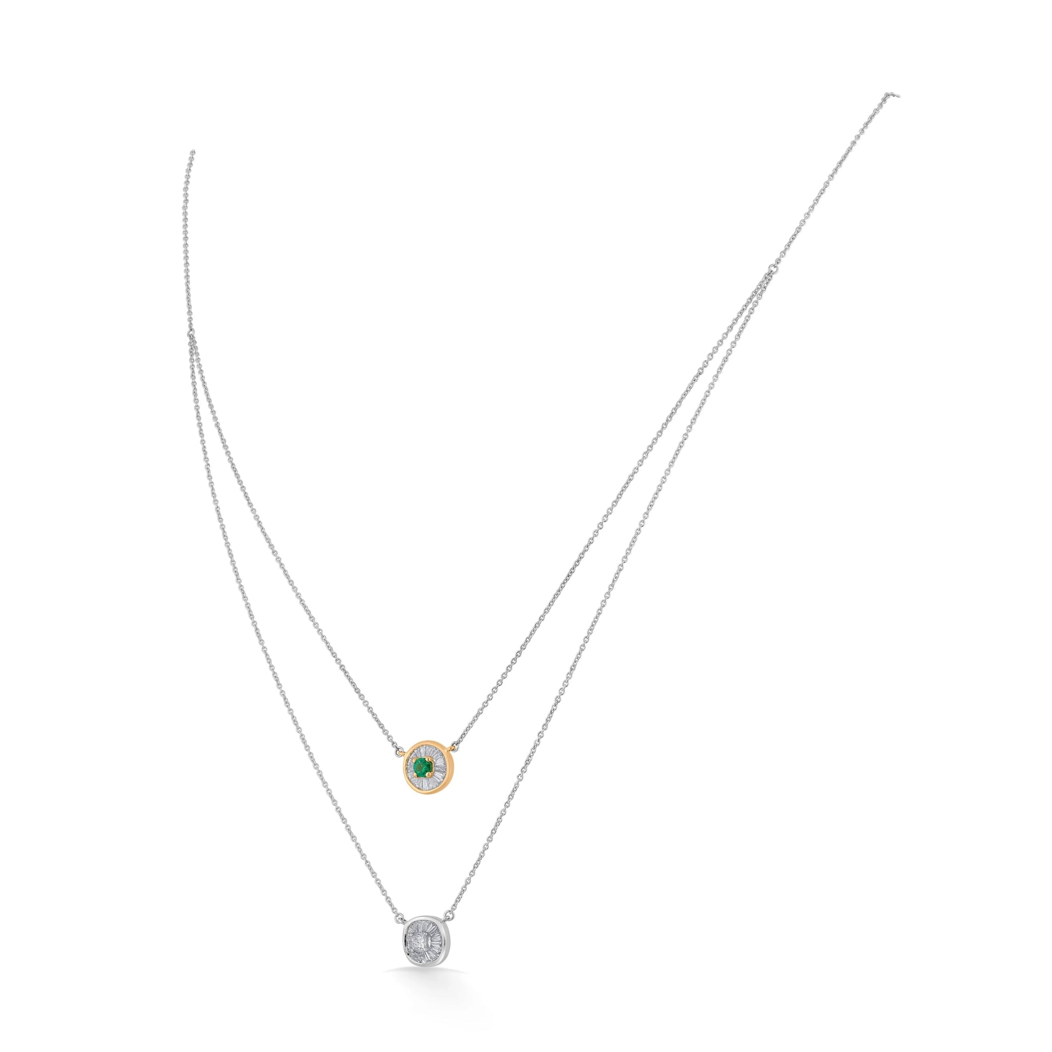 Iris Twin Gleam Necklace - Zen Diamond India
