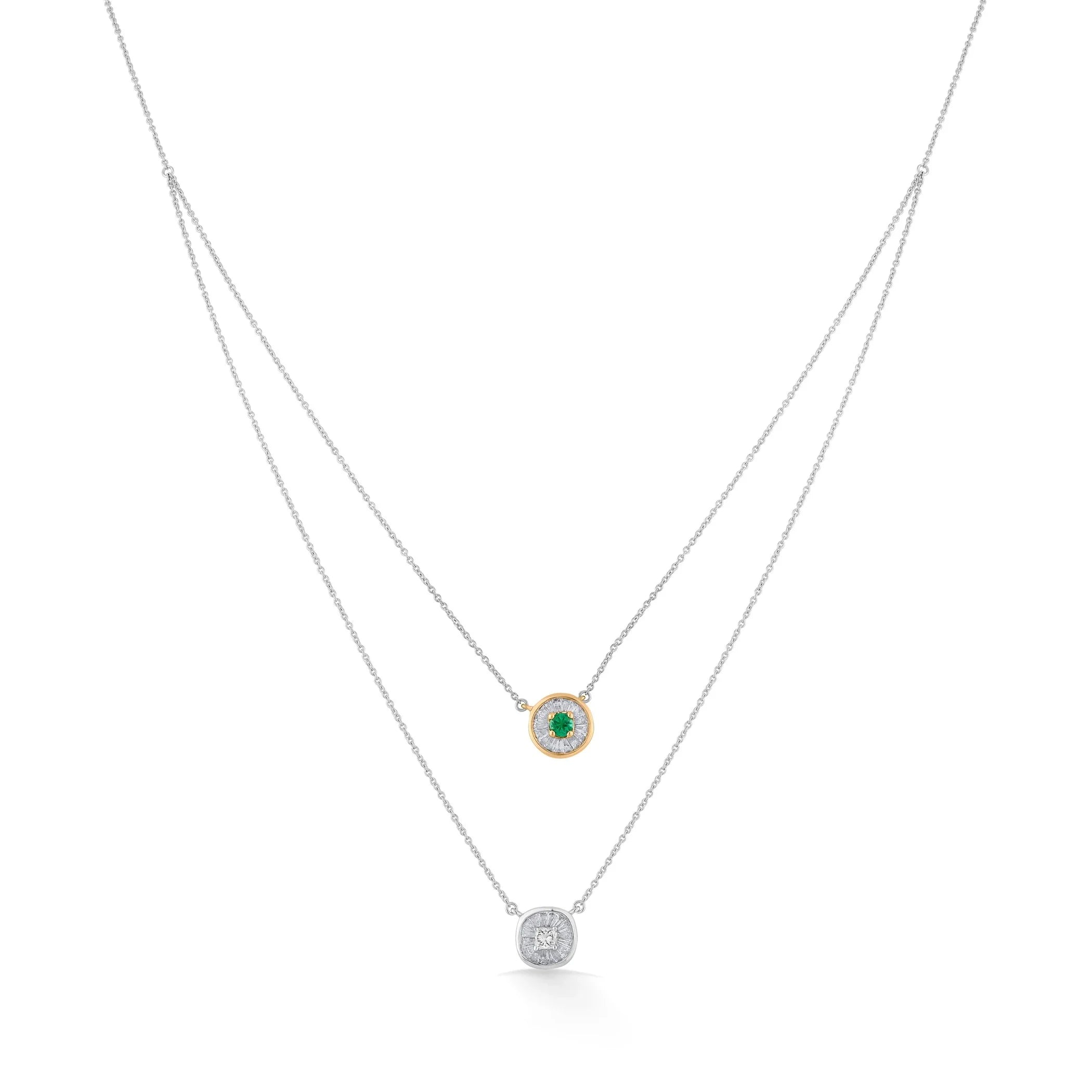 Iris Twin Gleam Necklace - Zen Diamond India