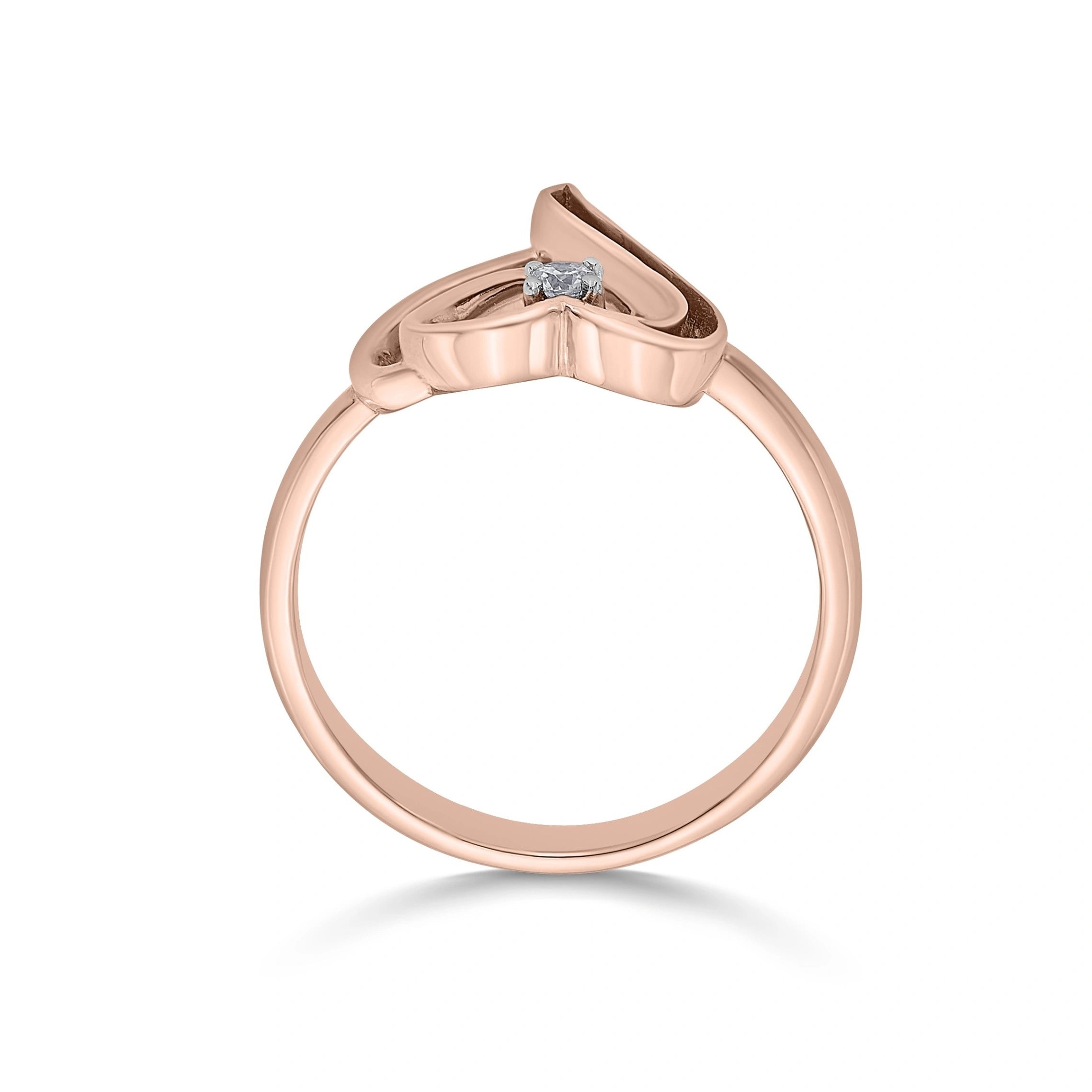 Love Knot Heartstrings Solitaire Ring - Zen Diamond India