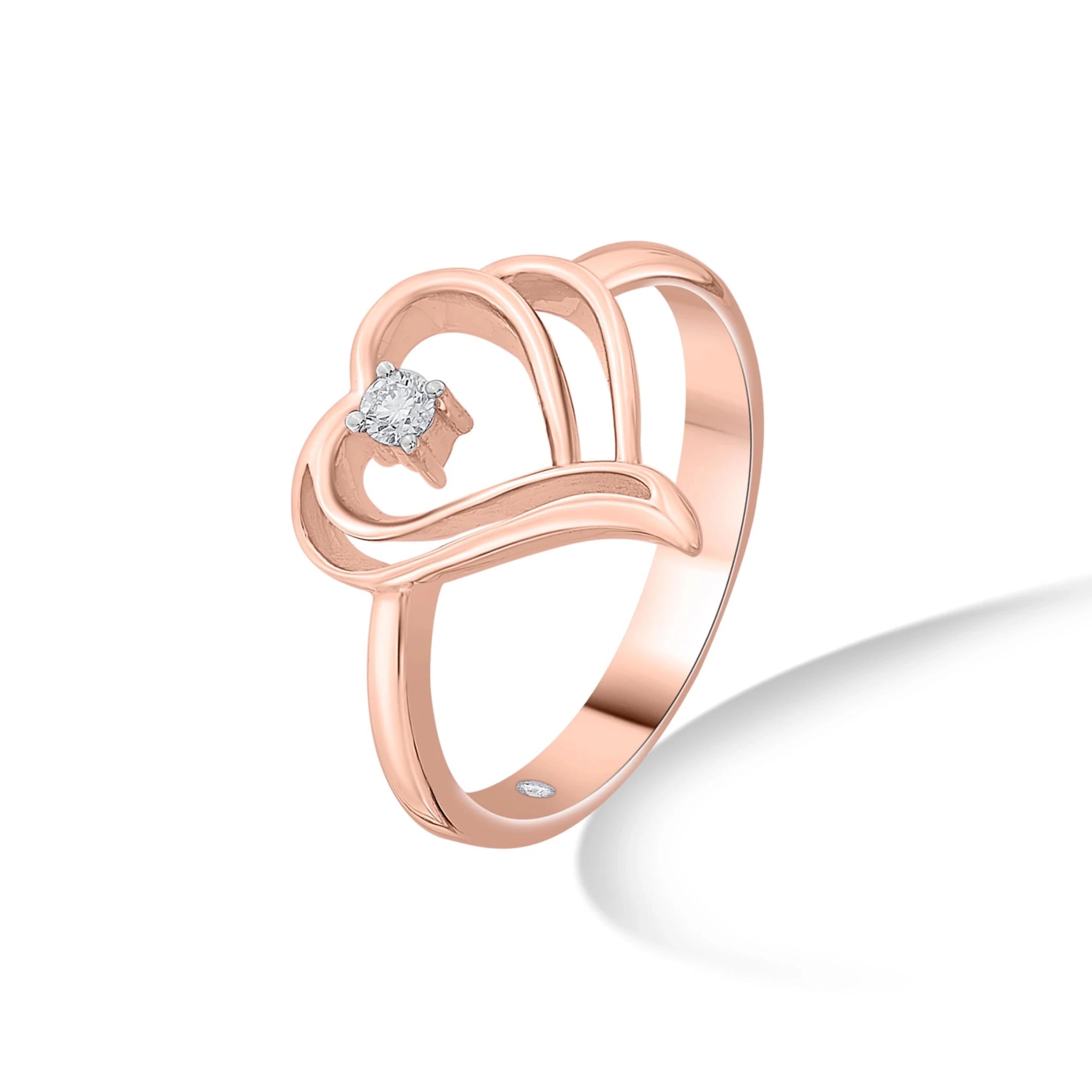Love Knot Heartstrings Solitaire Ring - Zen Diamond India