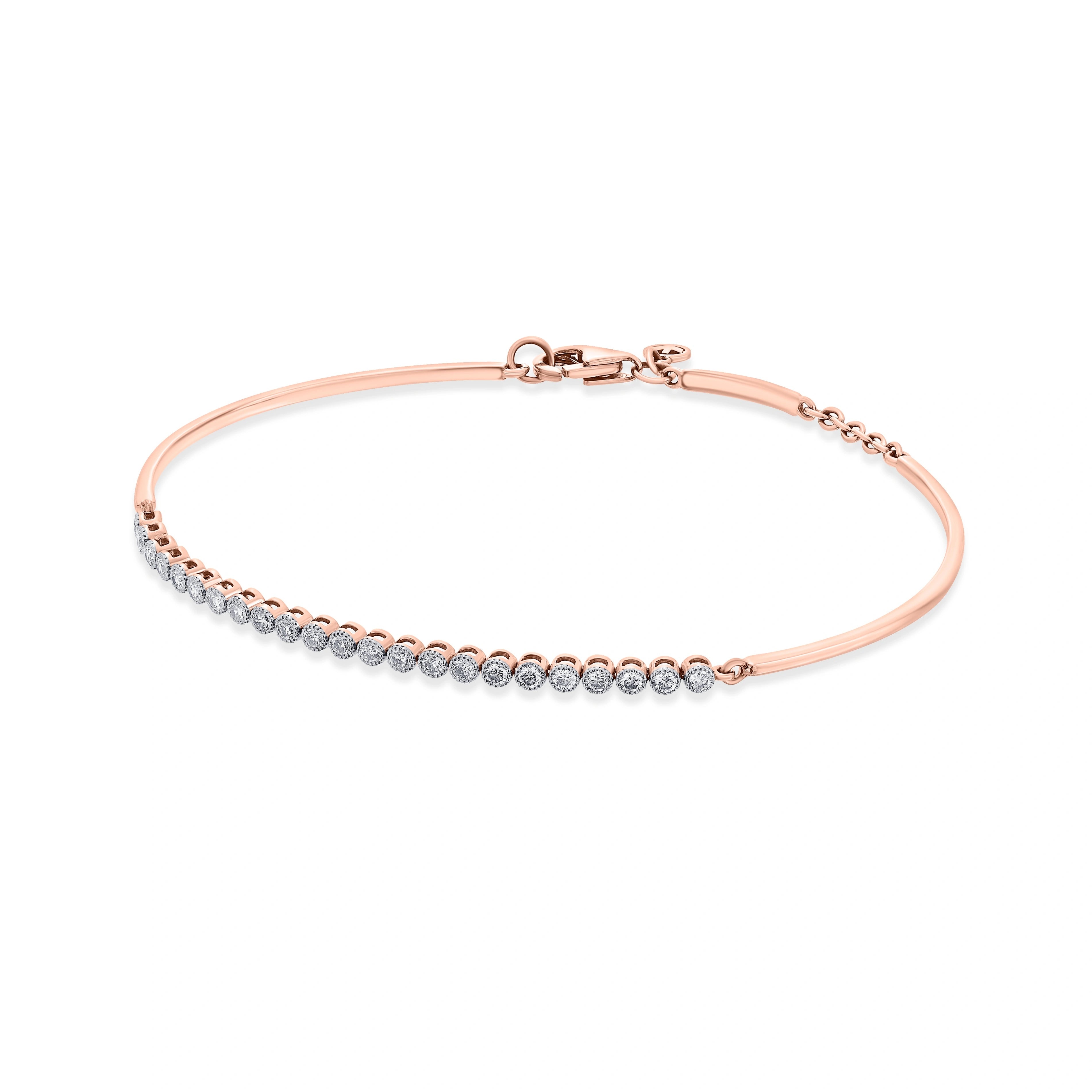 Sleek Diamond Arc Bracelet - Zen Diamond India