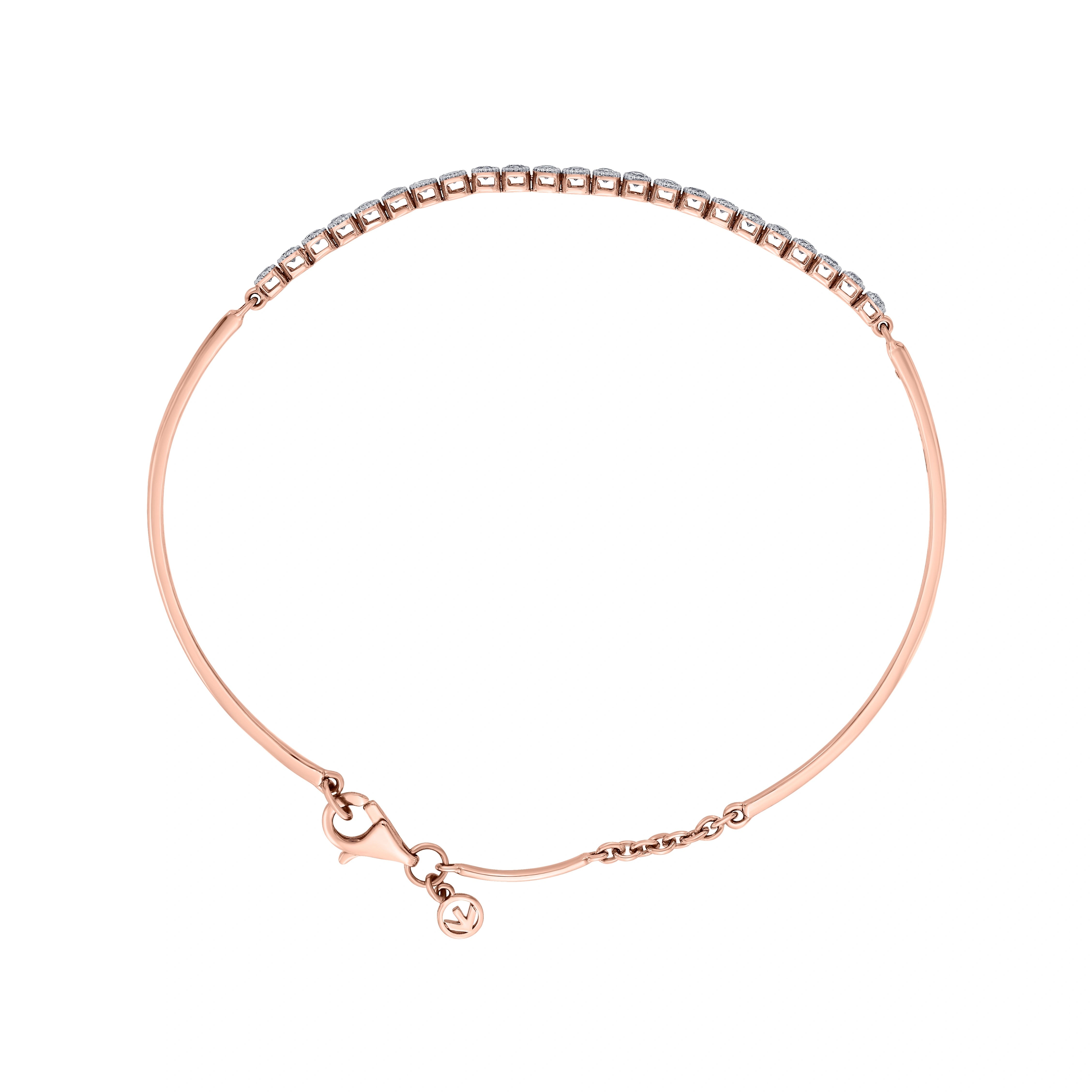 Sleek Diamond Arc Bracelet - Zen Diamond India