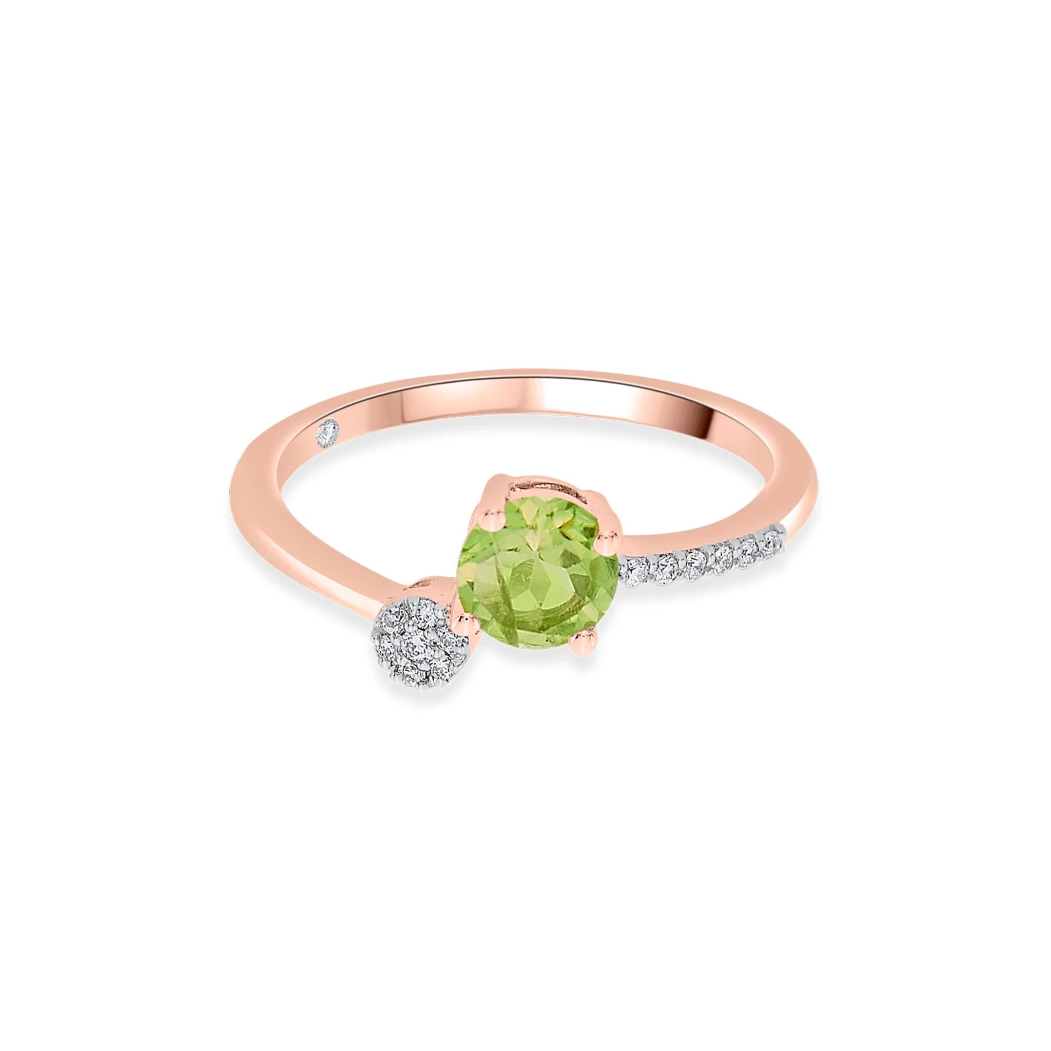 Color Pop Twist and Dazzle Ring in Peridot - Zen Diamond India