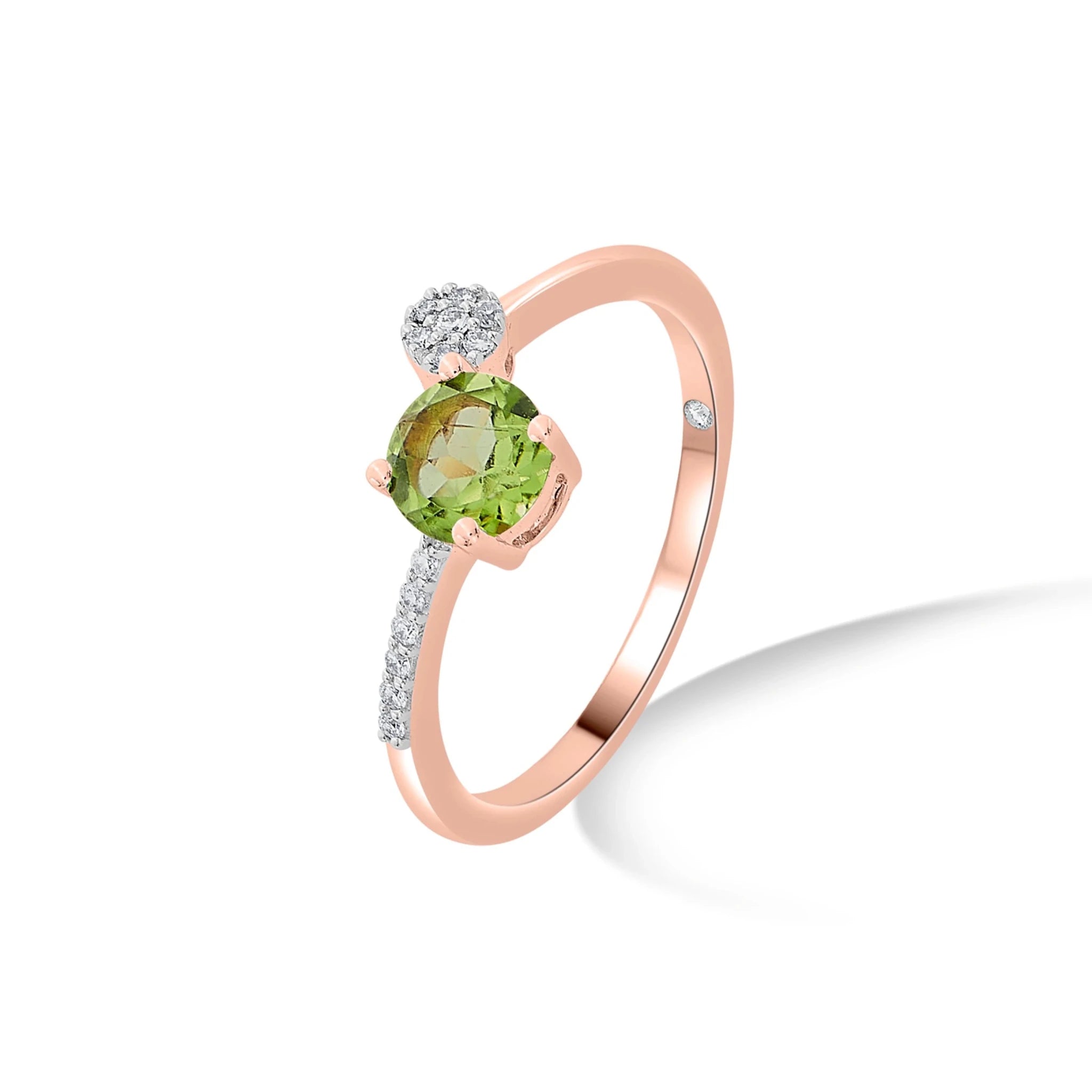 Color Pop Twist and Dazzle Ring in Peridot - Zen Diamond India